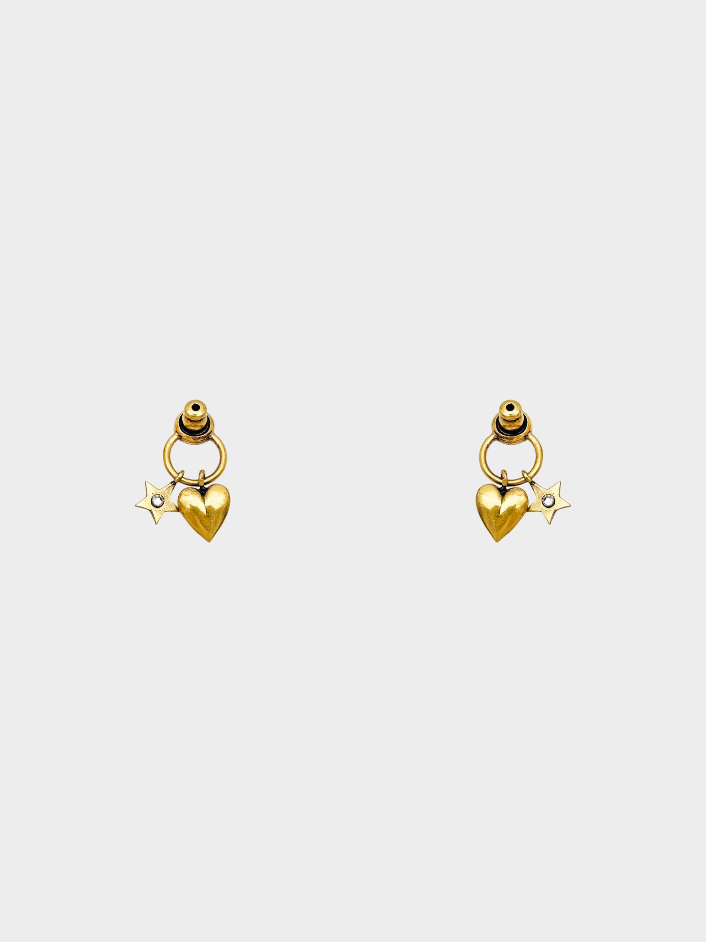 Christian Dior 2010s Heart and Star J'adior Drop Earrings