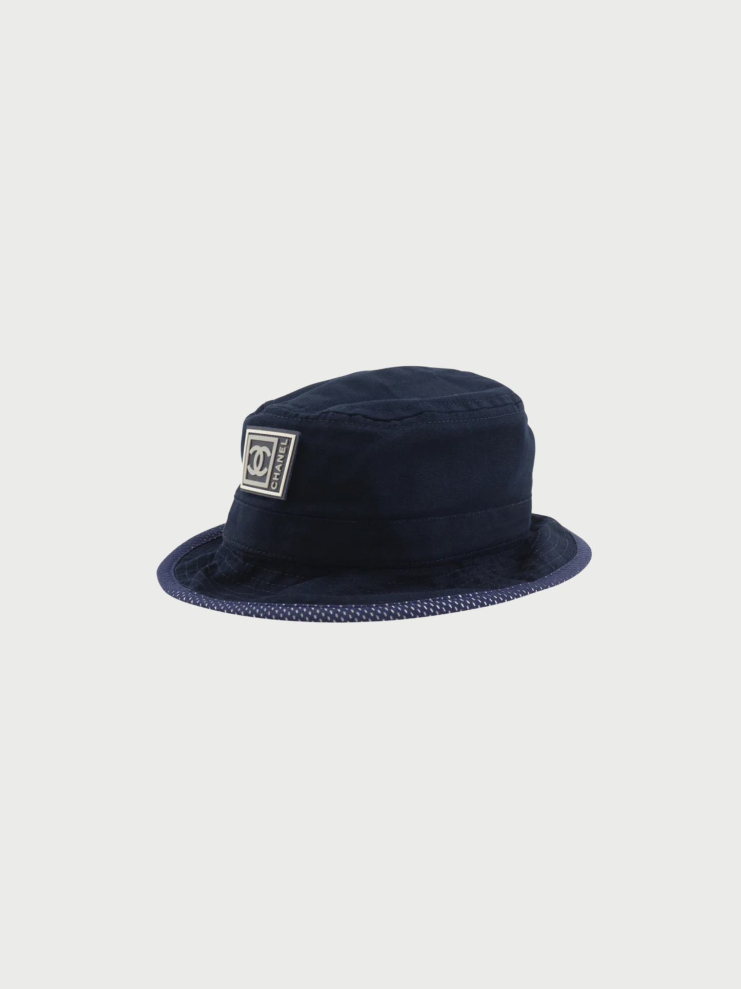 Chanel 2000s Navy Cotton COCO Mark Sports Line Hat