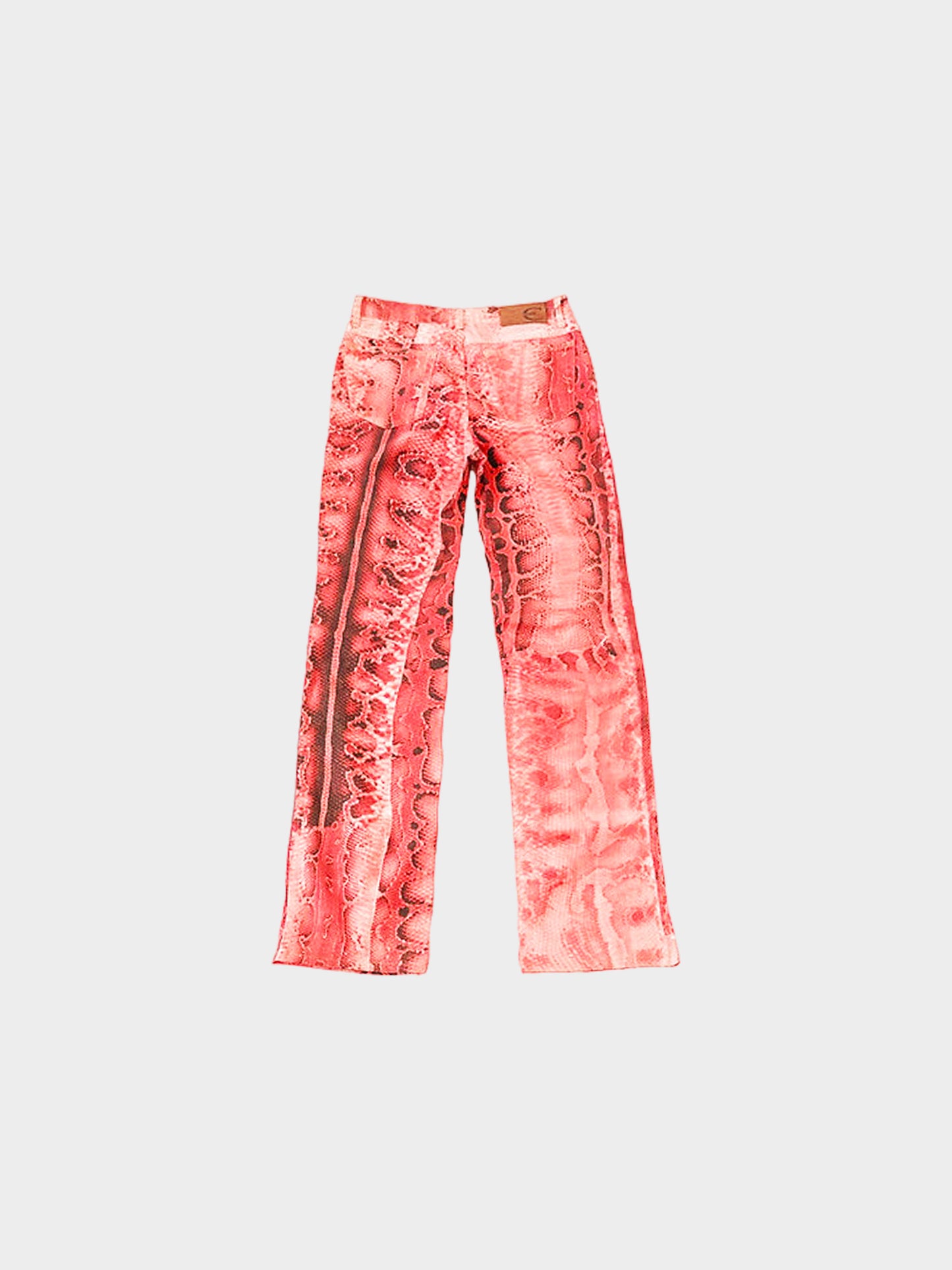 Roberto Cavalli Just Cavalli 2006 Red Python Print Pants