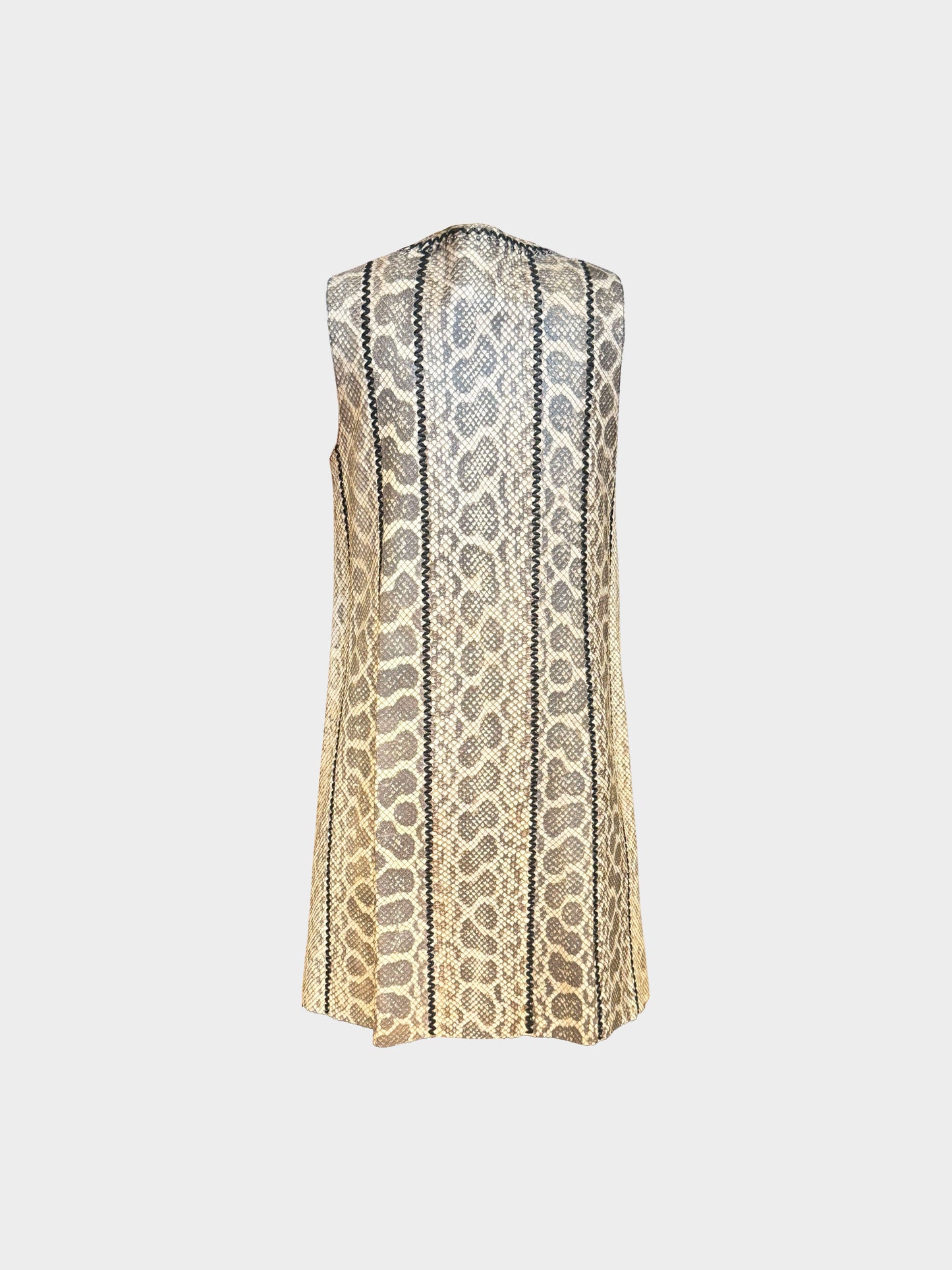 Bottega Veneta SS 2018 Anaconda Print Exotic Leather Paneled Dress