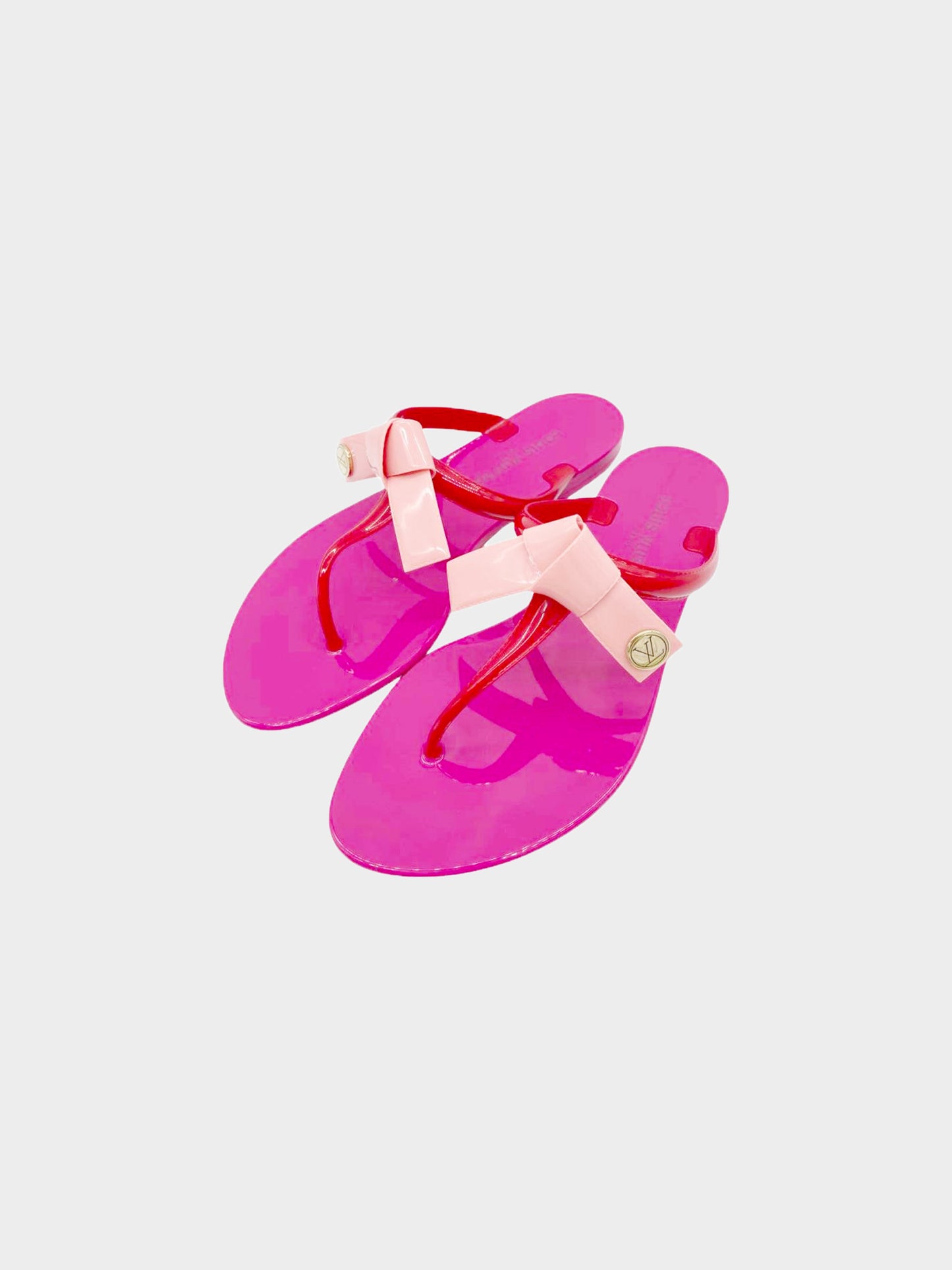 Louis Vuitton 2010s Pink Jelly Seastar Thong Sandals