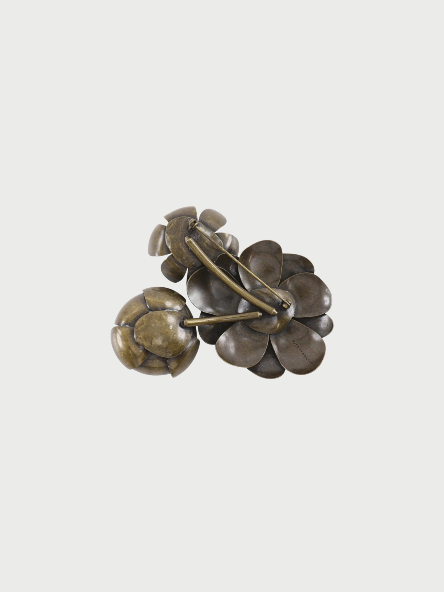 Louis Vuitton 2000s Bronze Crystal Flower Brooch