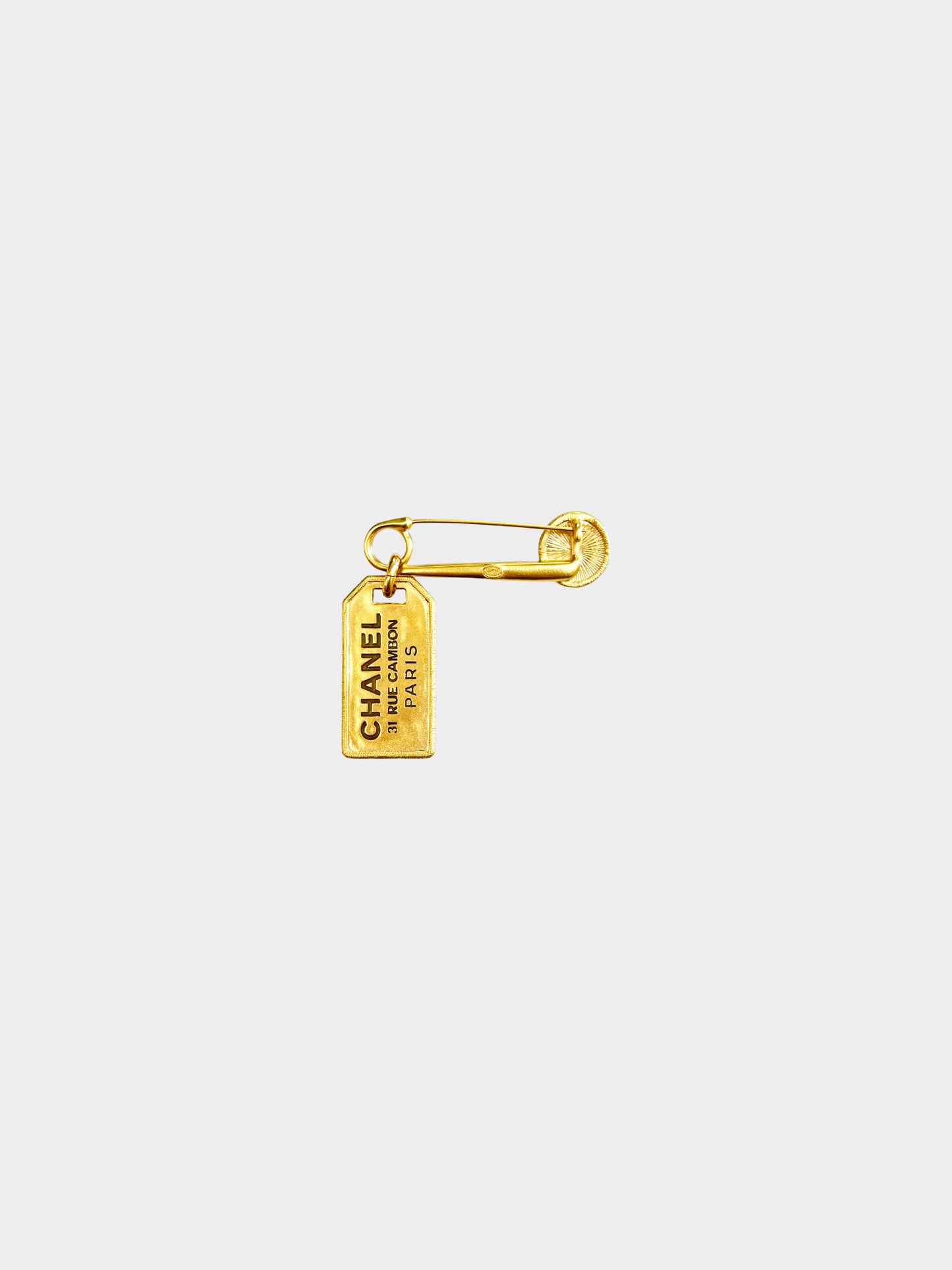 Chanel 2020 Rue Cambon Tag and Pearl Brooch