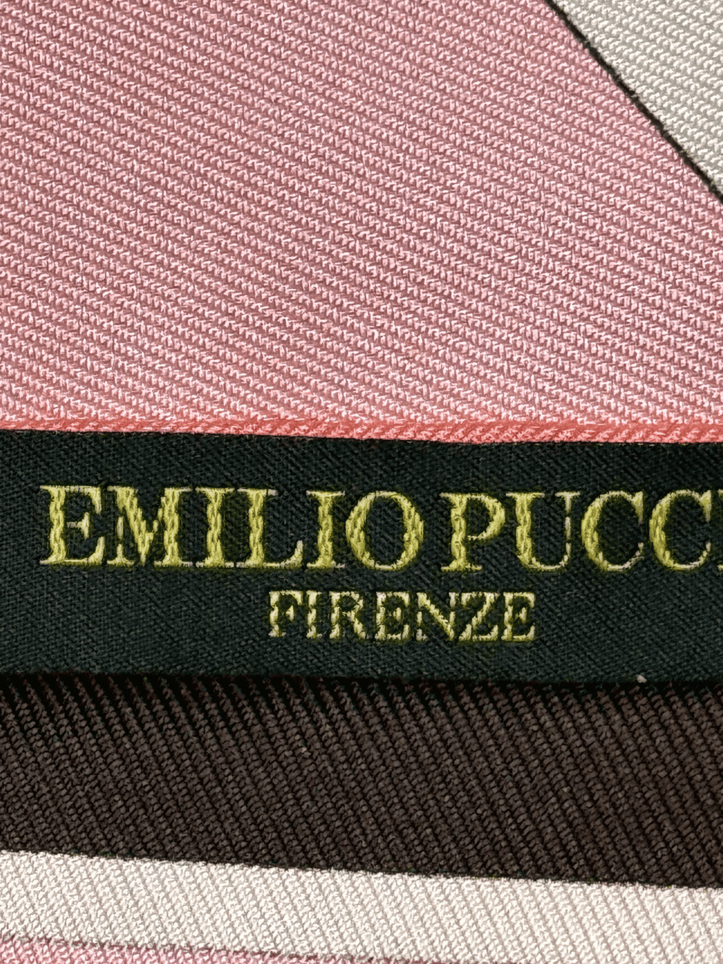 Emilio Pucci 2000s Pink Silk Printed Scarf