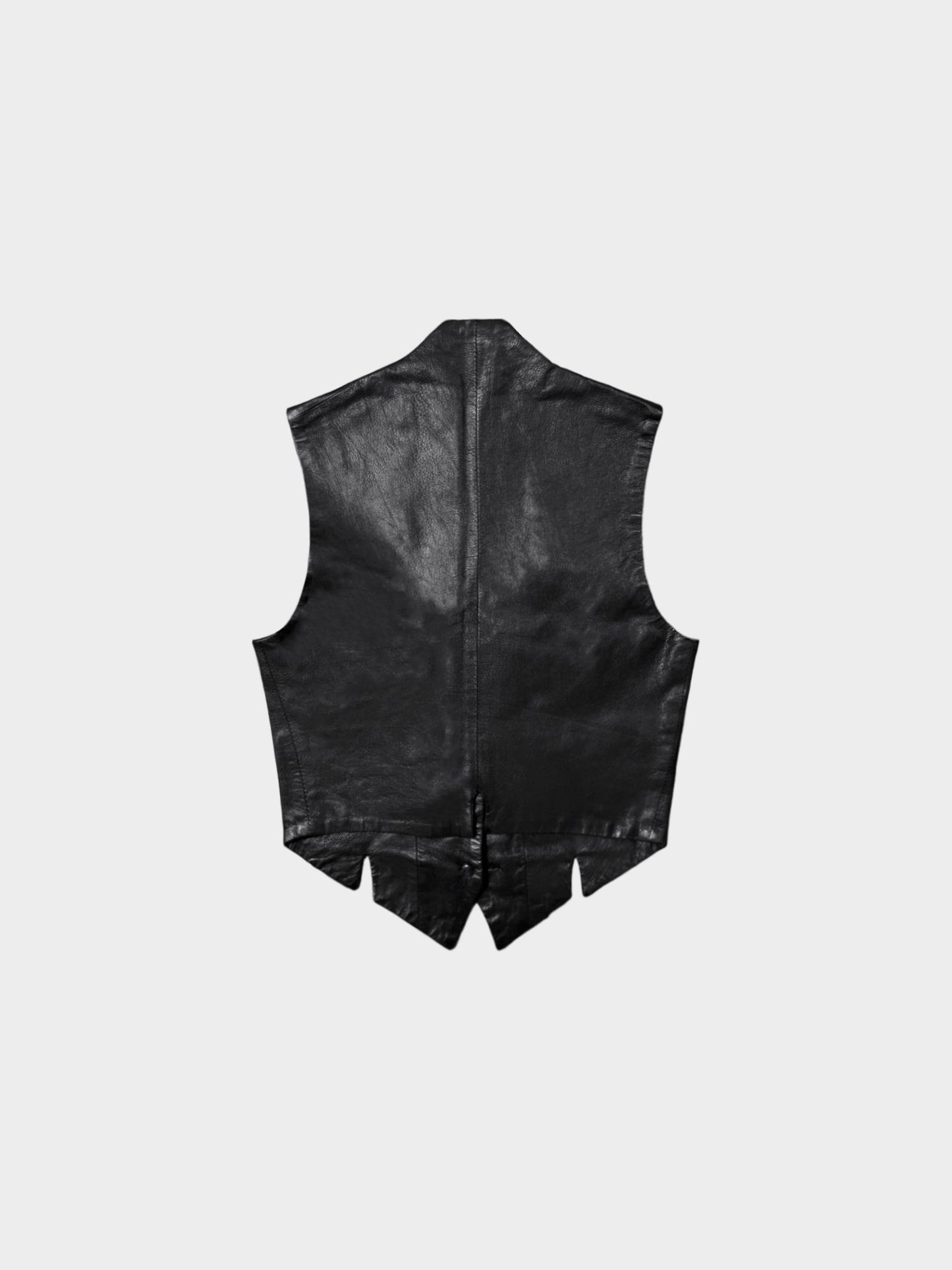 Vivienne Westwood 1990s Rare Black Button-down Leather Vest