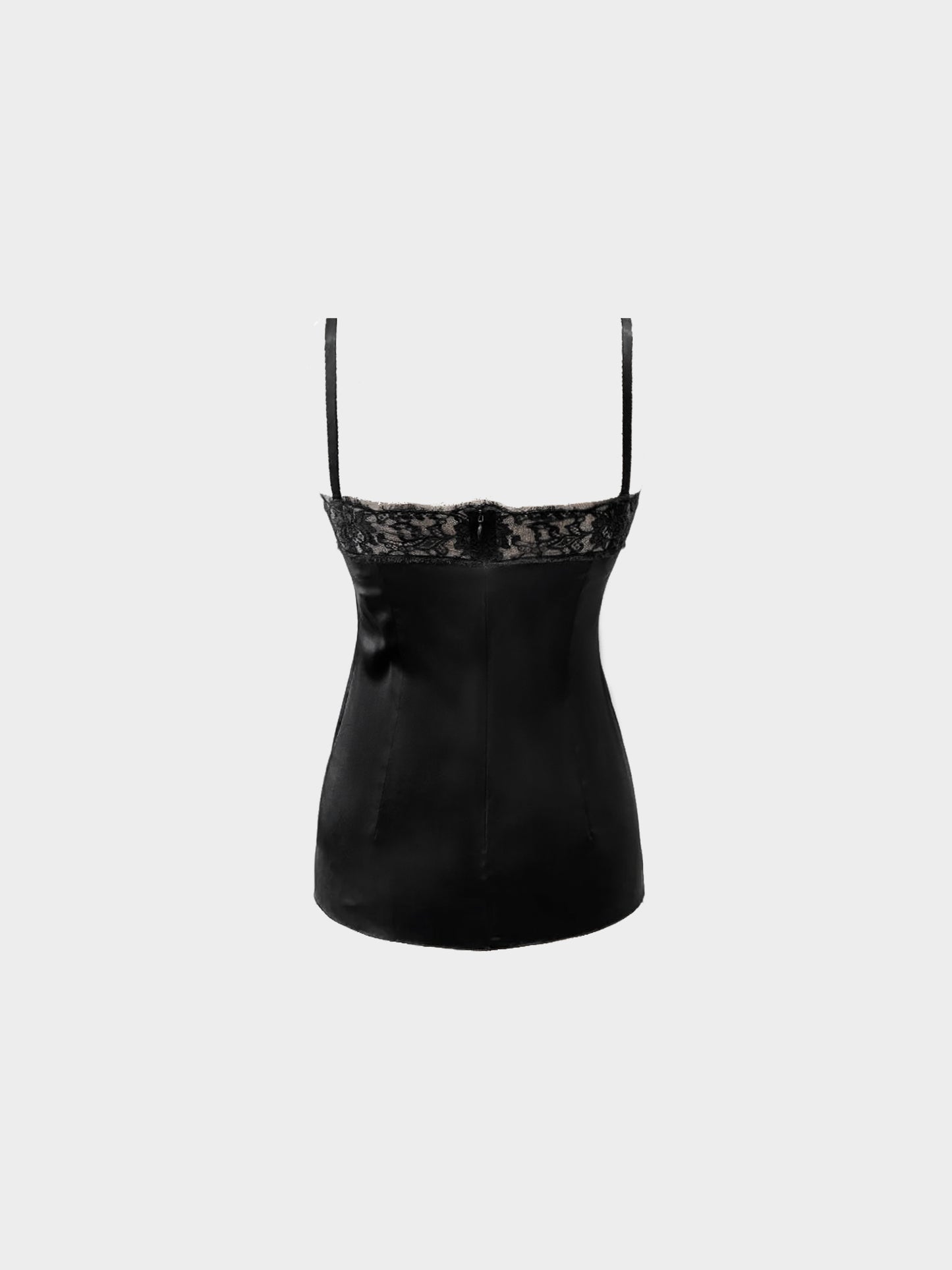 Dolce and Gabbana 2017 Black Silk and Lace Camisole
