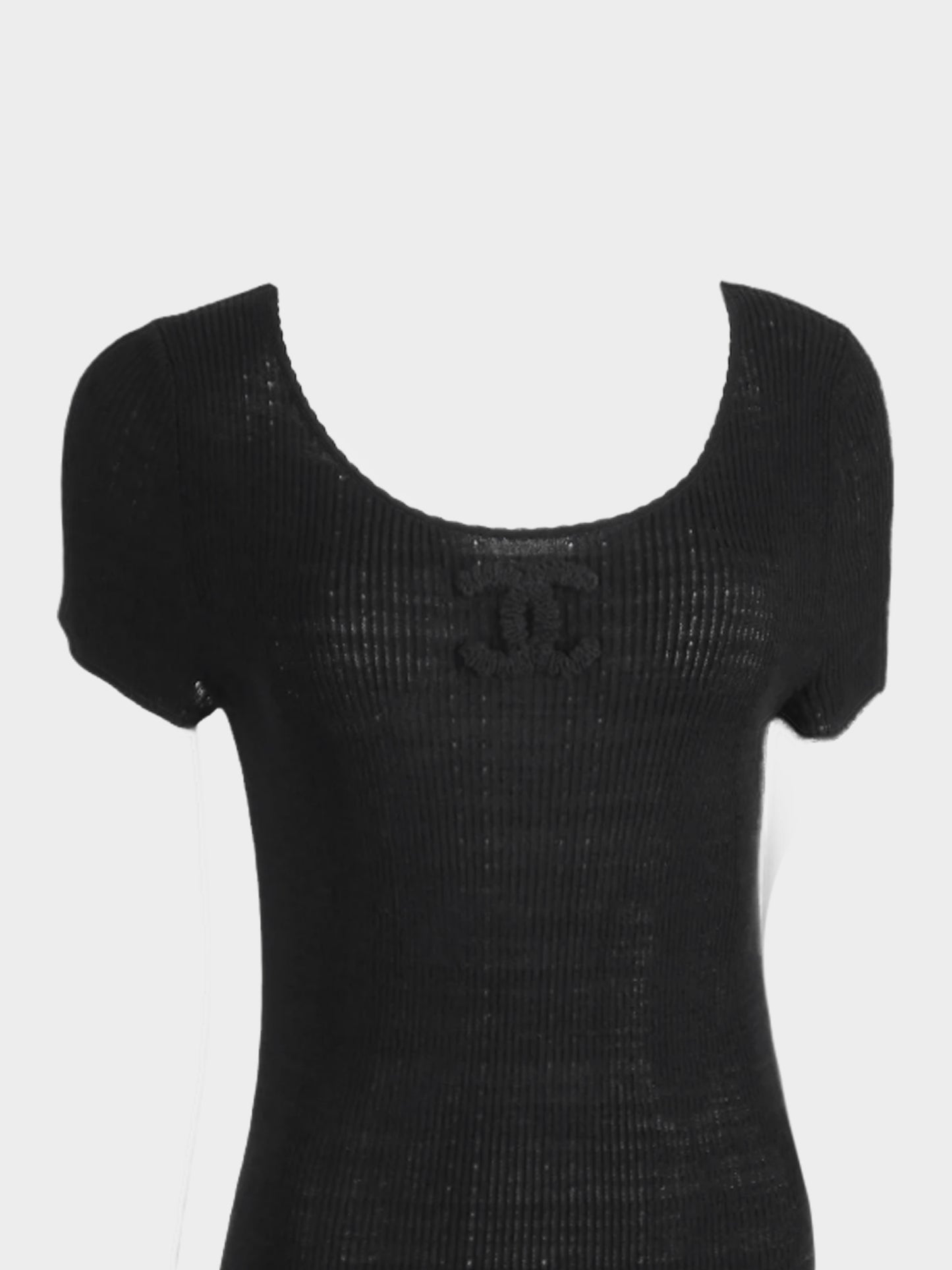 Chanel by Karl Lagerfeld SS 2009 Black Knitted Top/Mini Dress