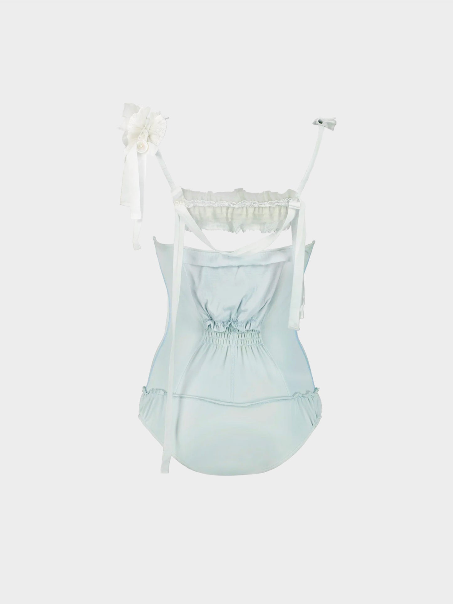 Louis Vuitton by Marc Jacobs SS 2007 Pale Blue Cotton-Draped Bodysuit