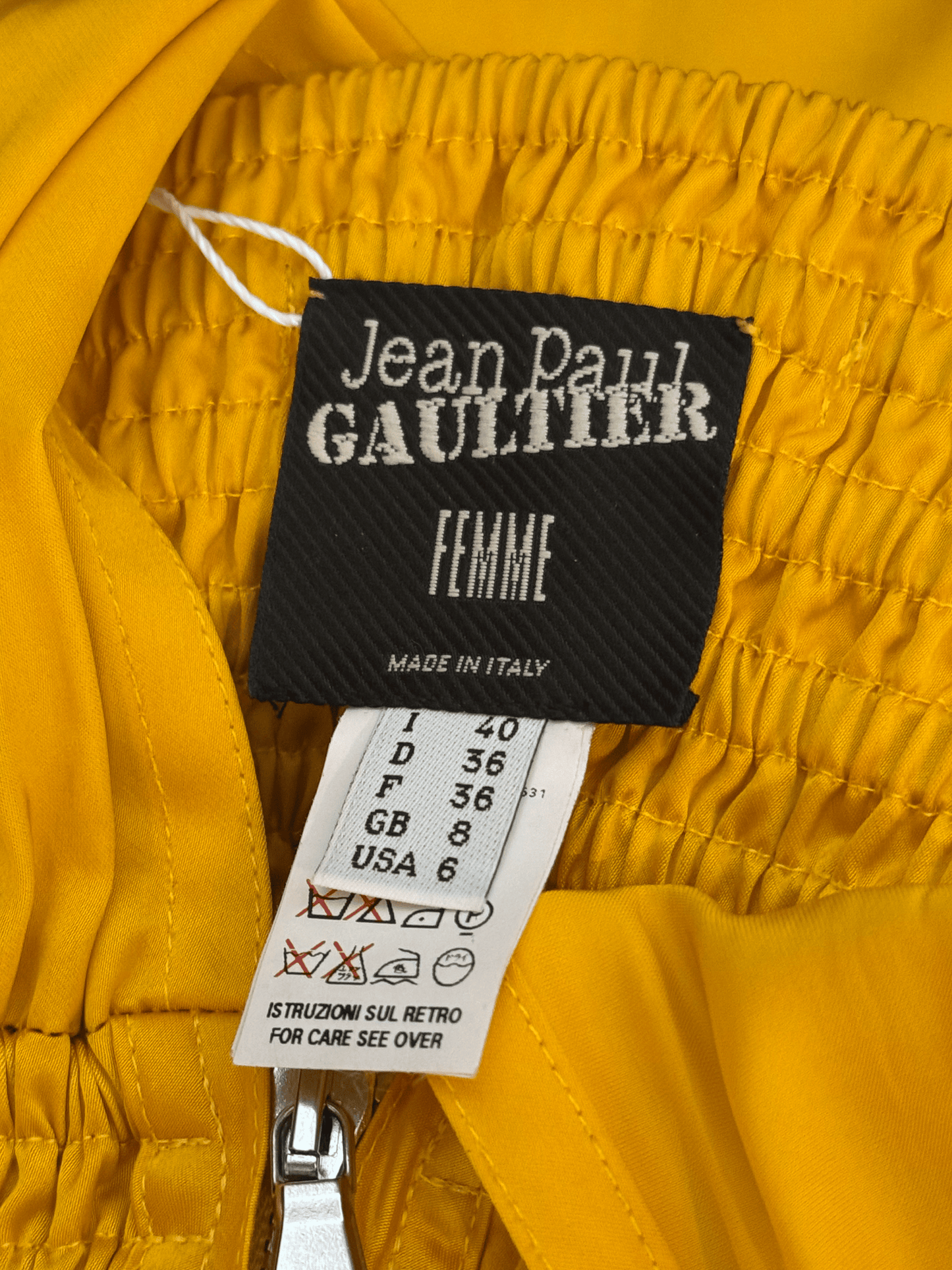 Jean Paul Gaultier 2000s Yellow Satin Halter Dress