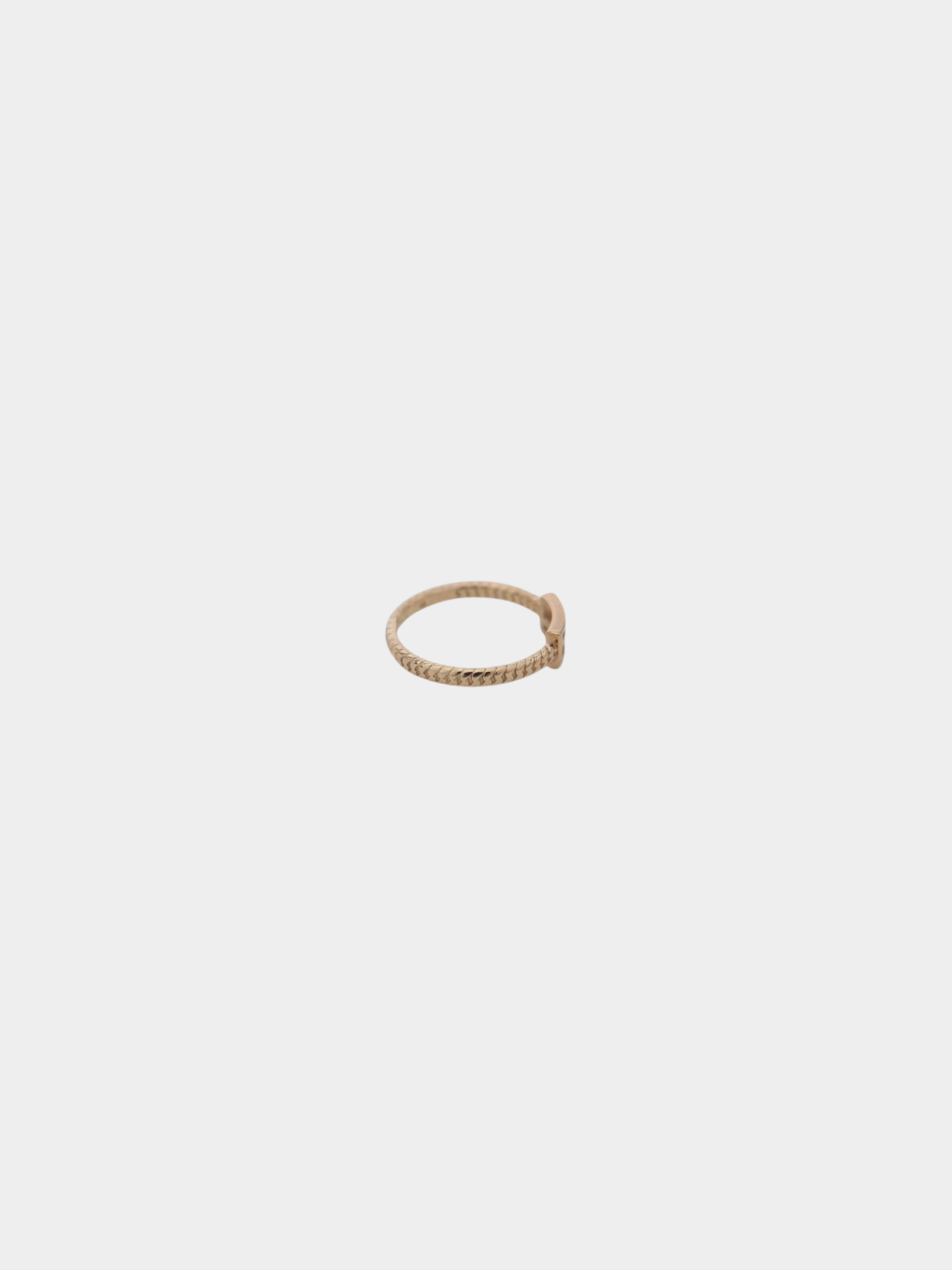 Fendi 2010s Pink Gold Logo Ring