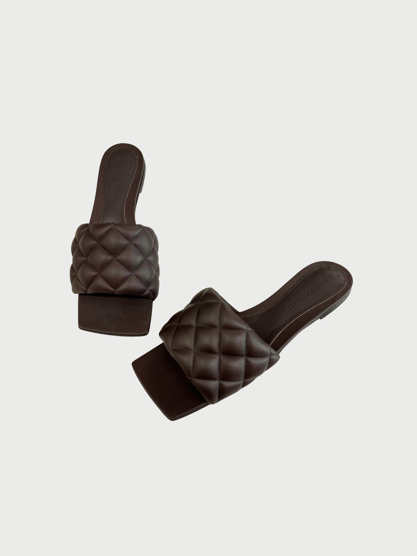 Bottega Veneta 2020s Brown Leather The Padded Flat Sandals