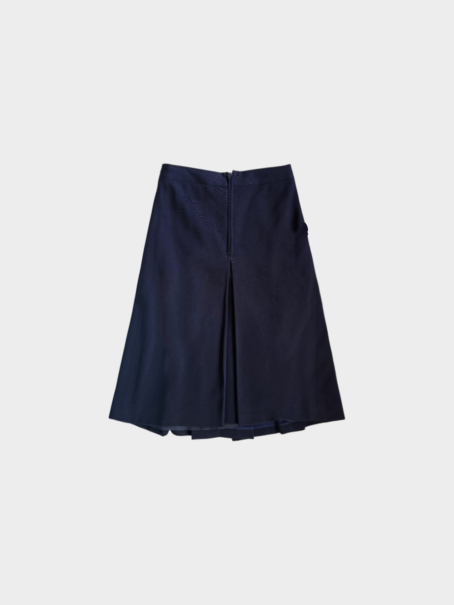 Celine 1990s Navy Pleated Skirt