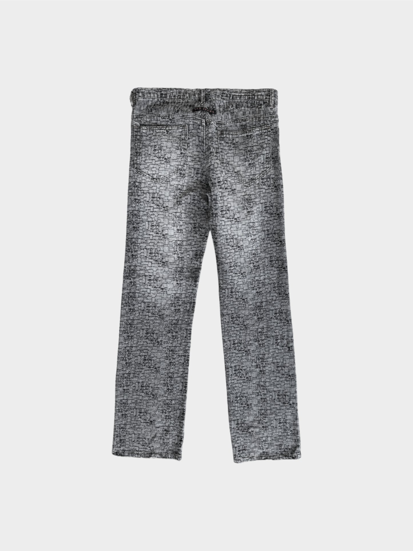 Jean Paul Gaultier 2000s Grey and Black Acid Wash Jeans