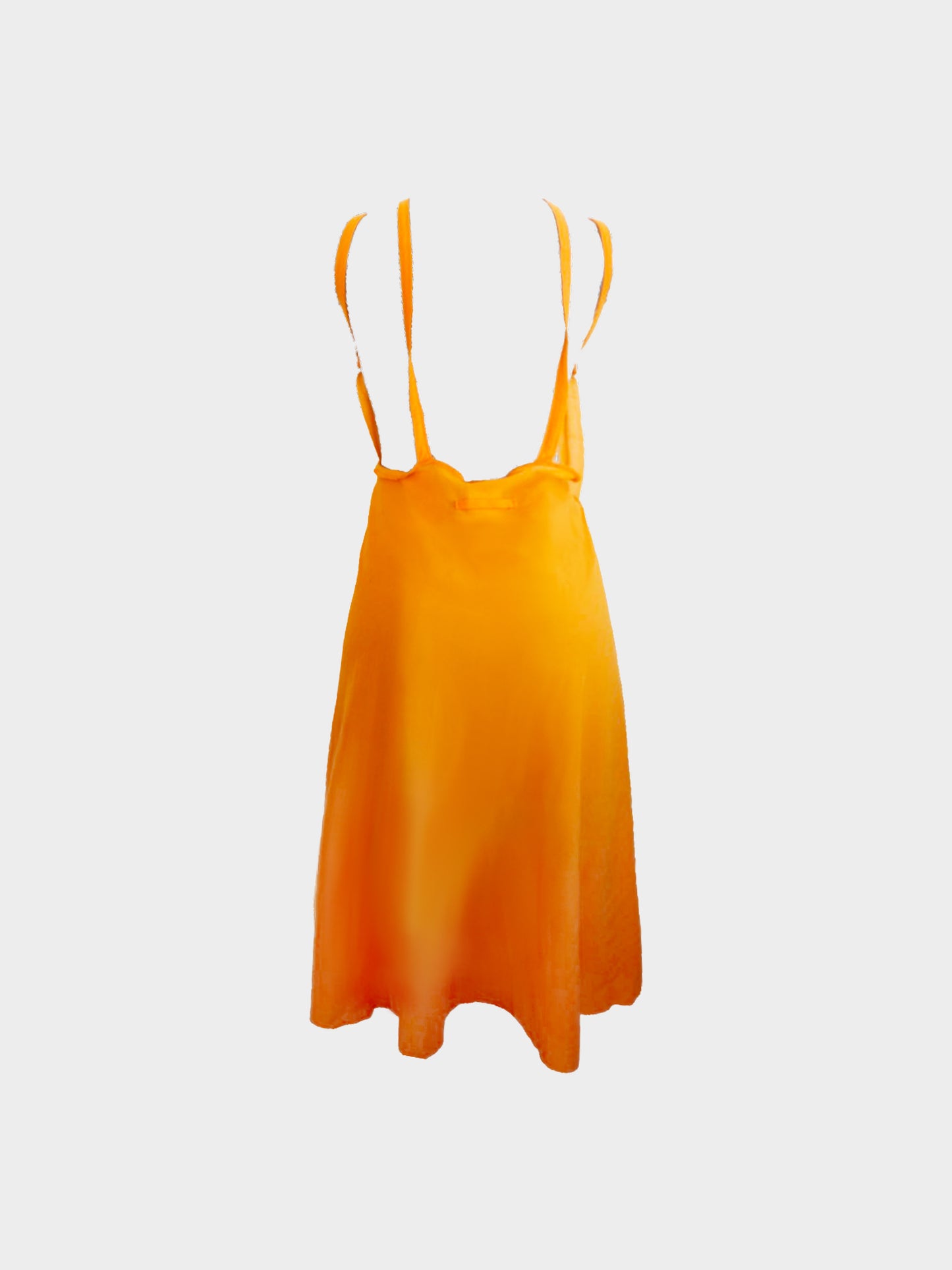 Jean Paul Gaultier Early 2000s Archival Orange Wrap-Around Dress