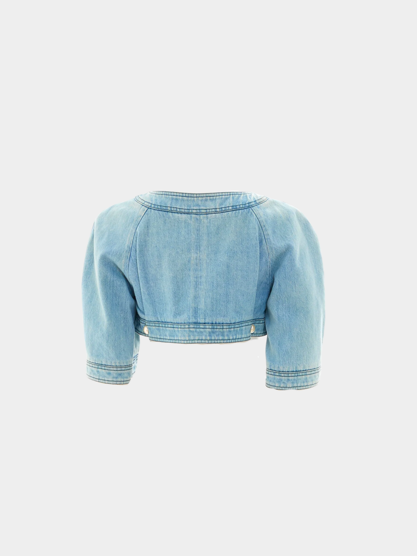Chanel by Karl Lagerfield SS 2013 Light blue denim cropped jacket
