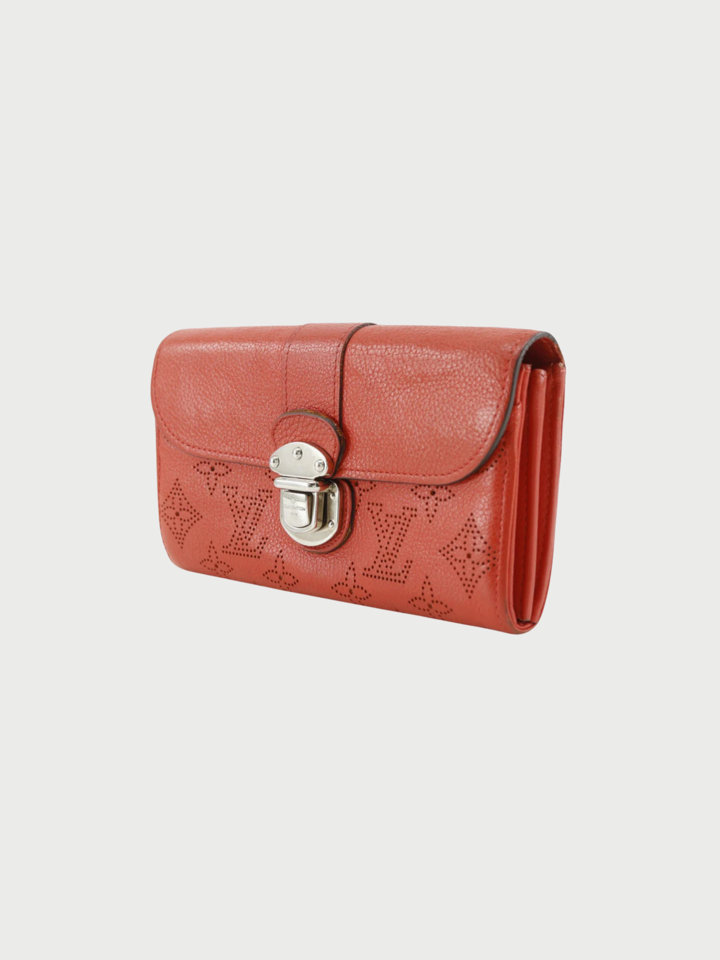 Louis Vuitton 2013 Red Monogram Mahina Portefeuille Iris Wallet