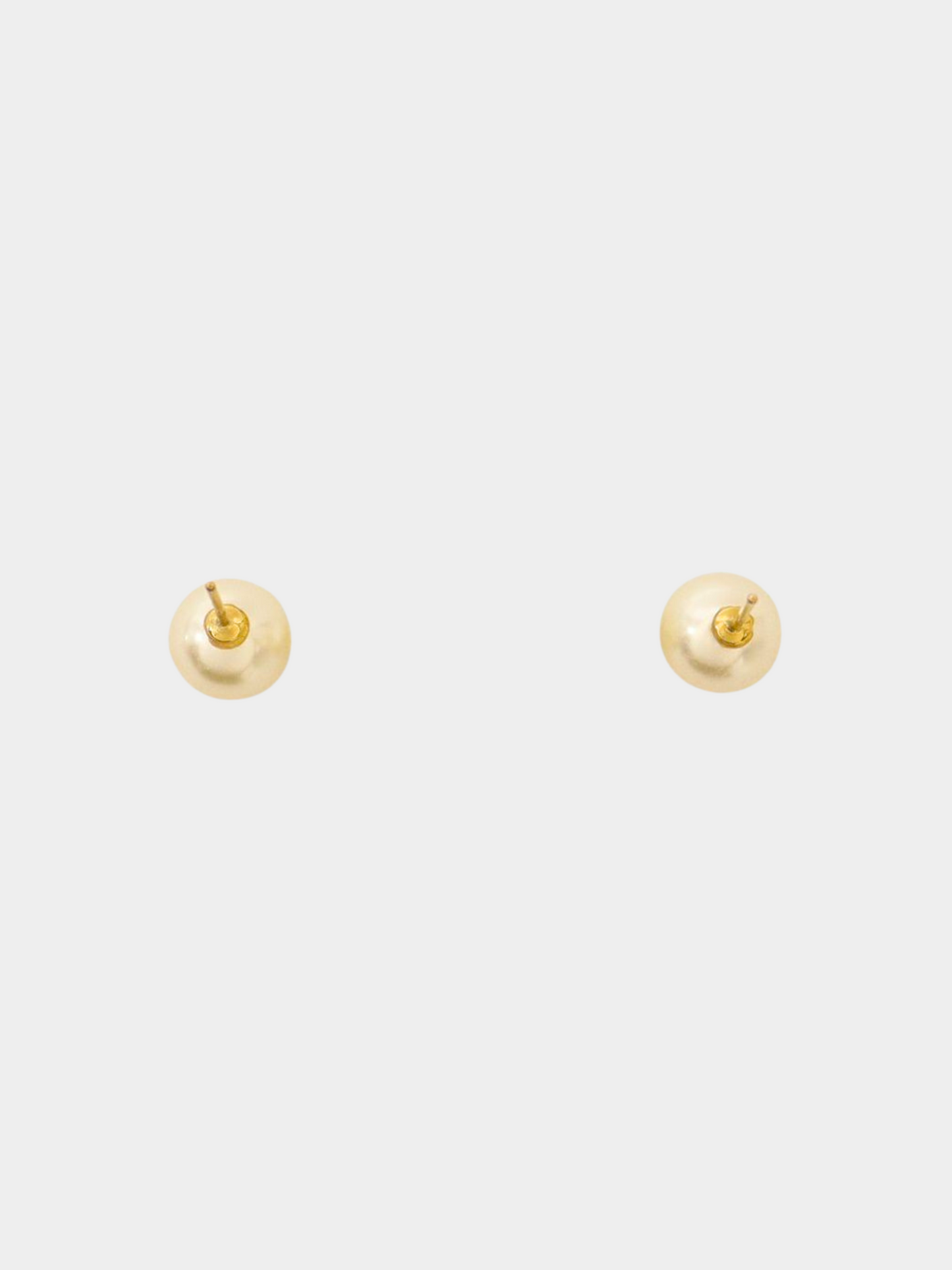 Valentino 2000s Gold V Logo Pearl Earrings