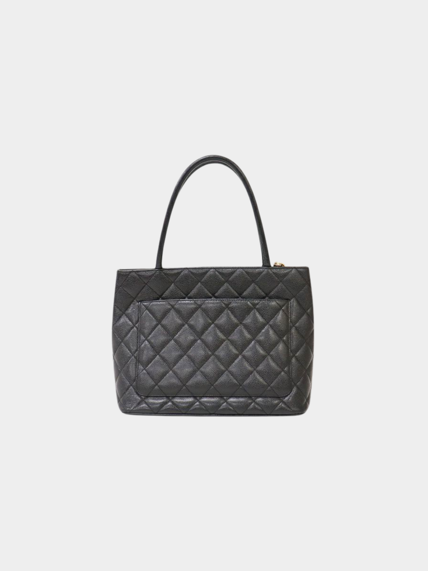 Chanel 2000s Black Caviar Skin Reissue Tote Bag