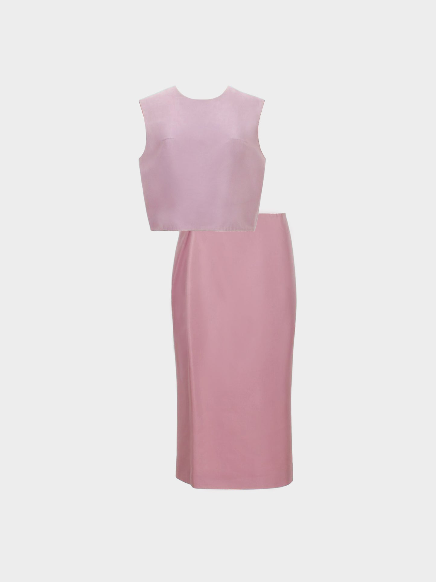 Prada 2000s Rare Pink Nylon Tank Top and Skirt Set