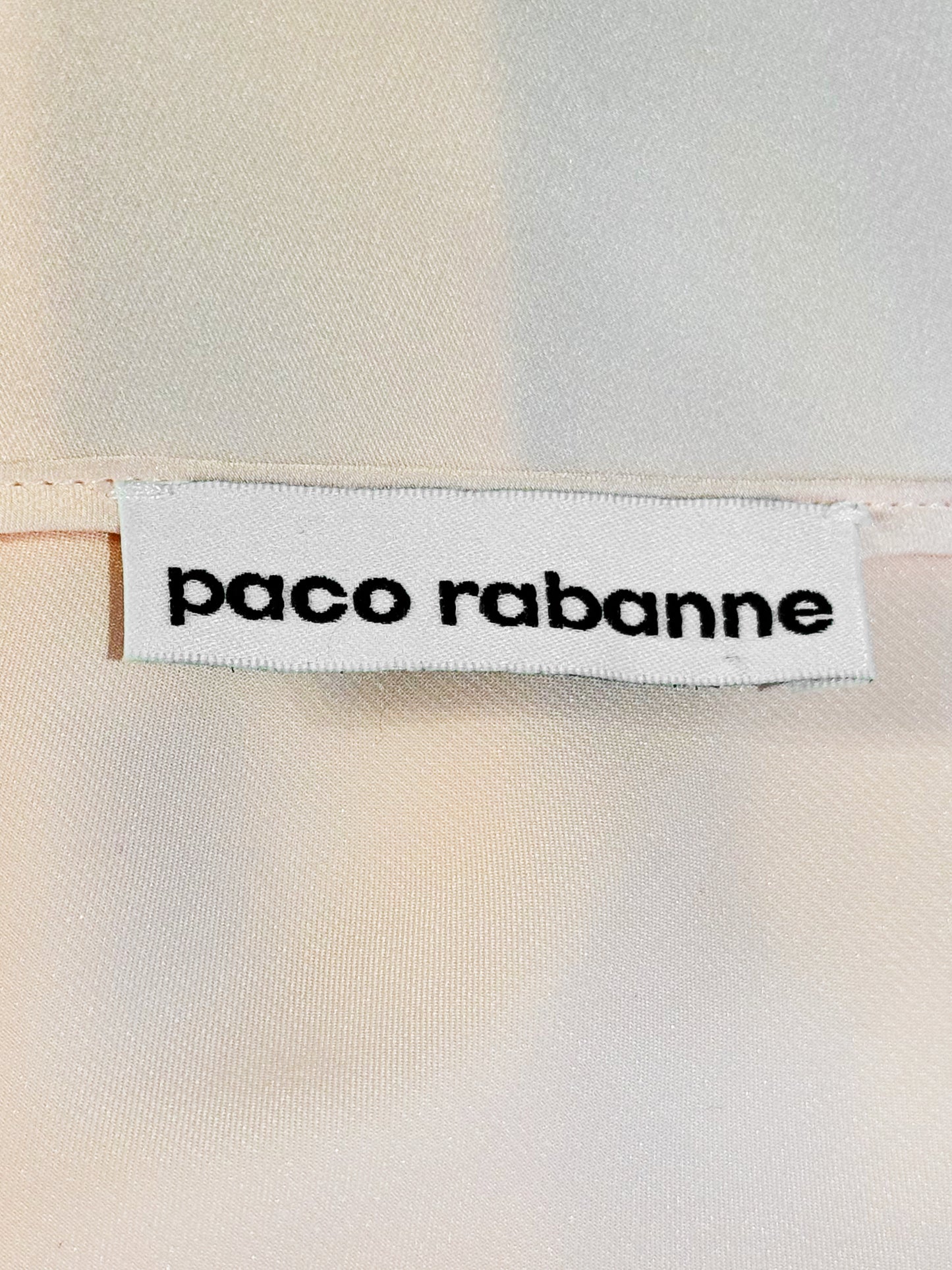 Paco Rabanne 2019 Light Pink Polyester Scoop Neck Slip Dress