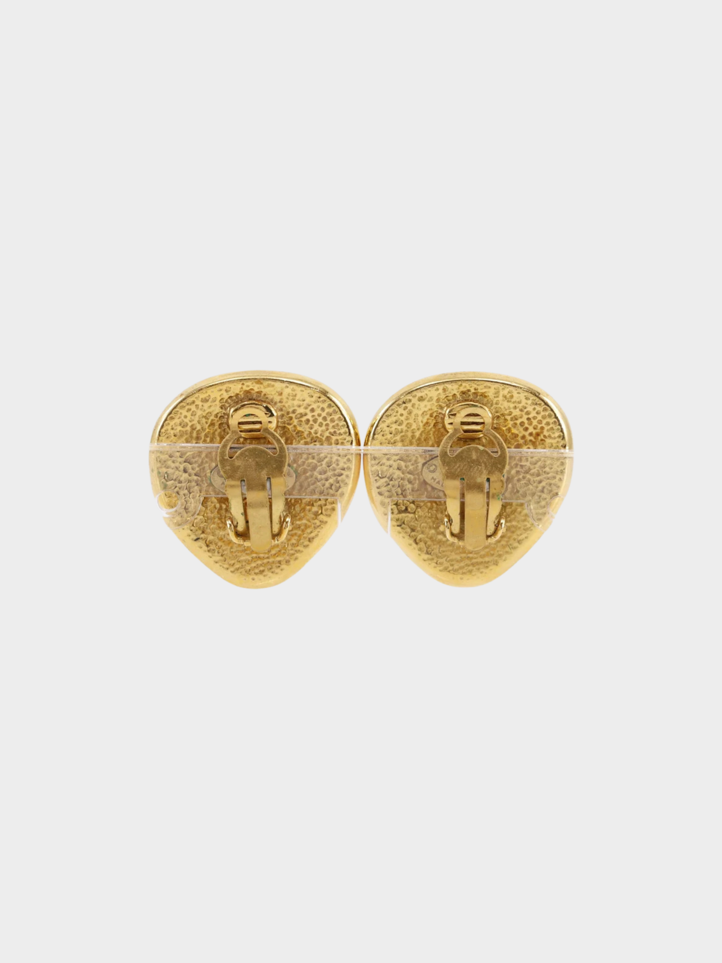 Chanel Spring 1995 Gold Plated COCO Mark Earrings