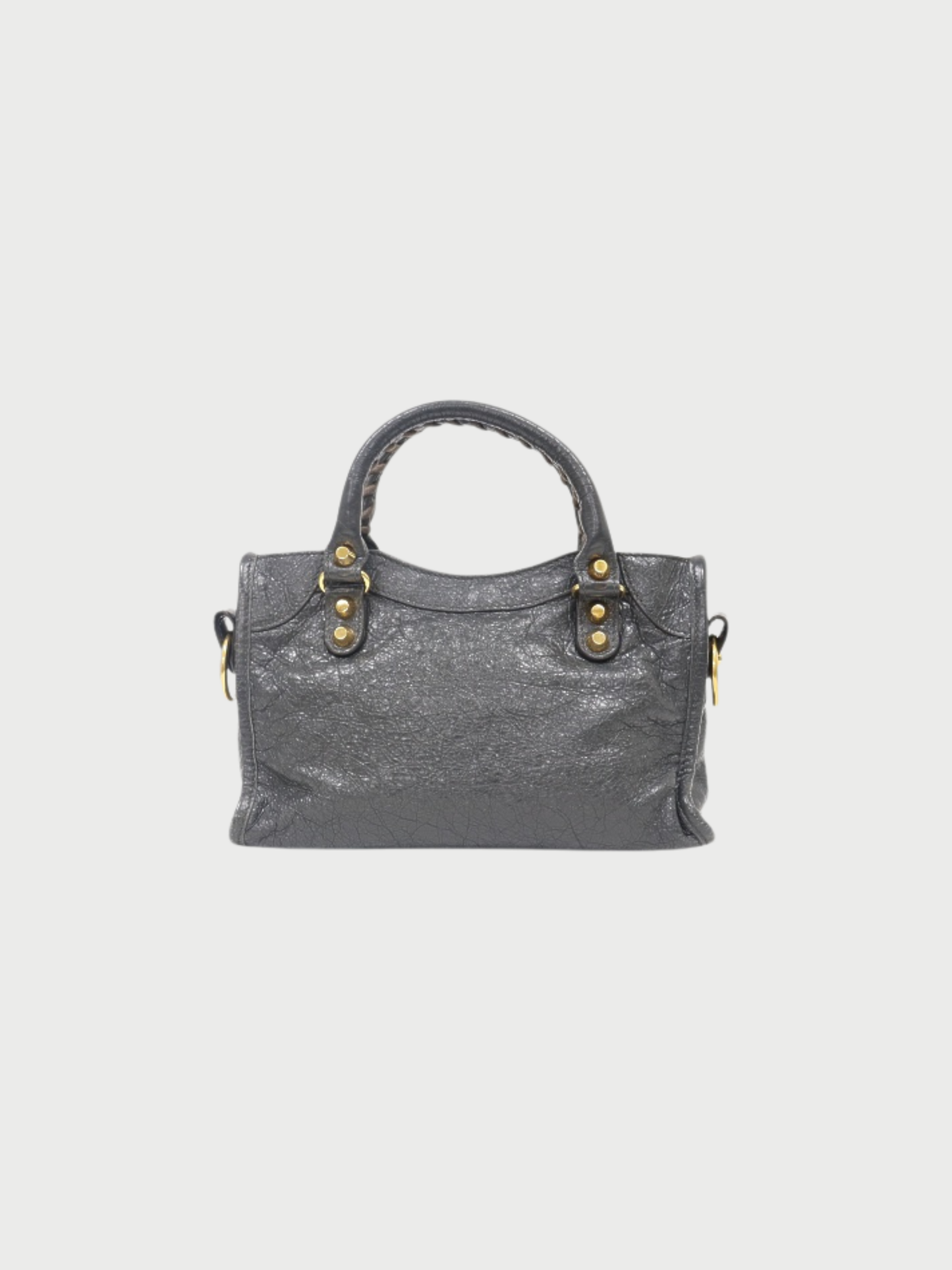 Balenciaga 2013 Gray Leather Classic Mini City Bag