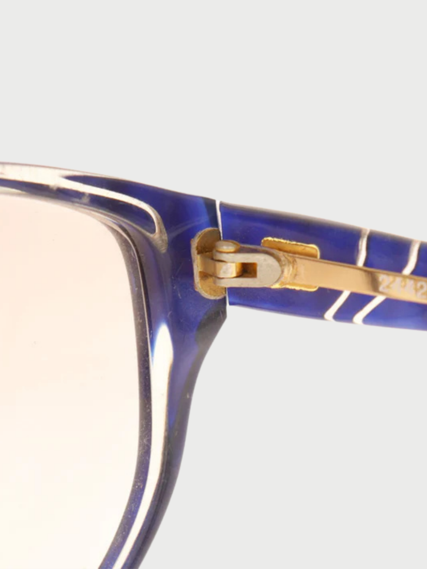 Balenciaga 1990s Blue Plastic BB Sunglasses