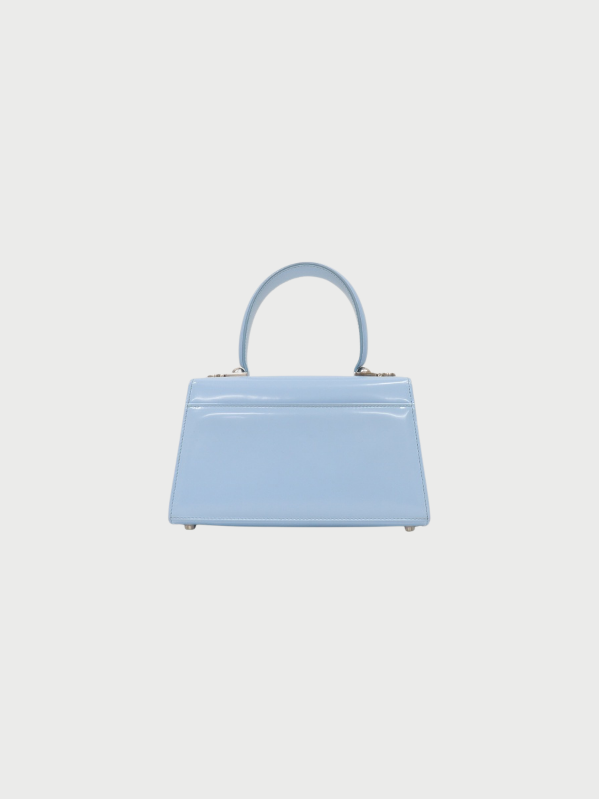 Salvatore Ferragamo 2023 Light Blue Patent Leather Gancini 2Way Bag