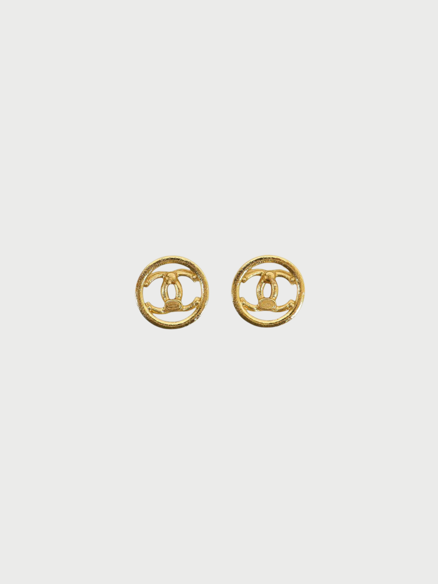 Chanel 2022 Gold COCO Round Earrings