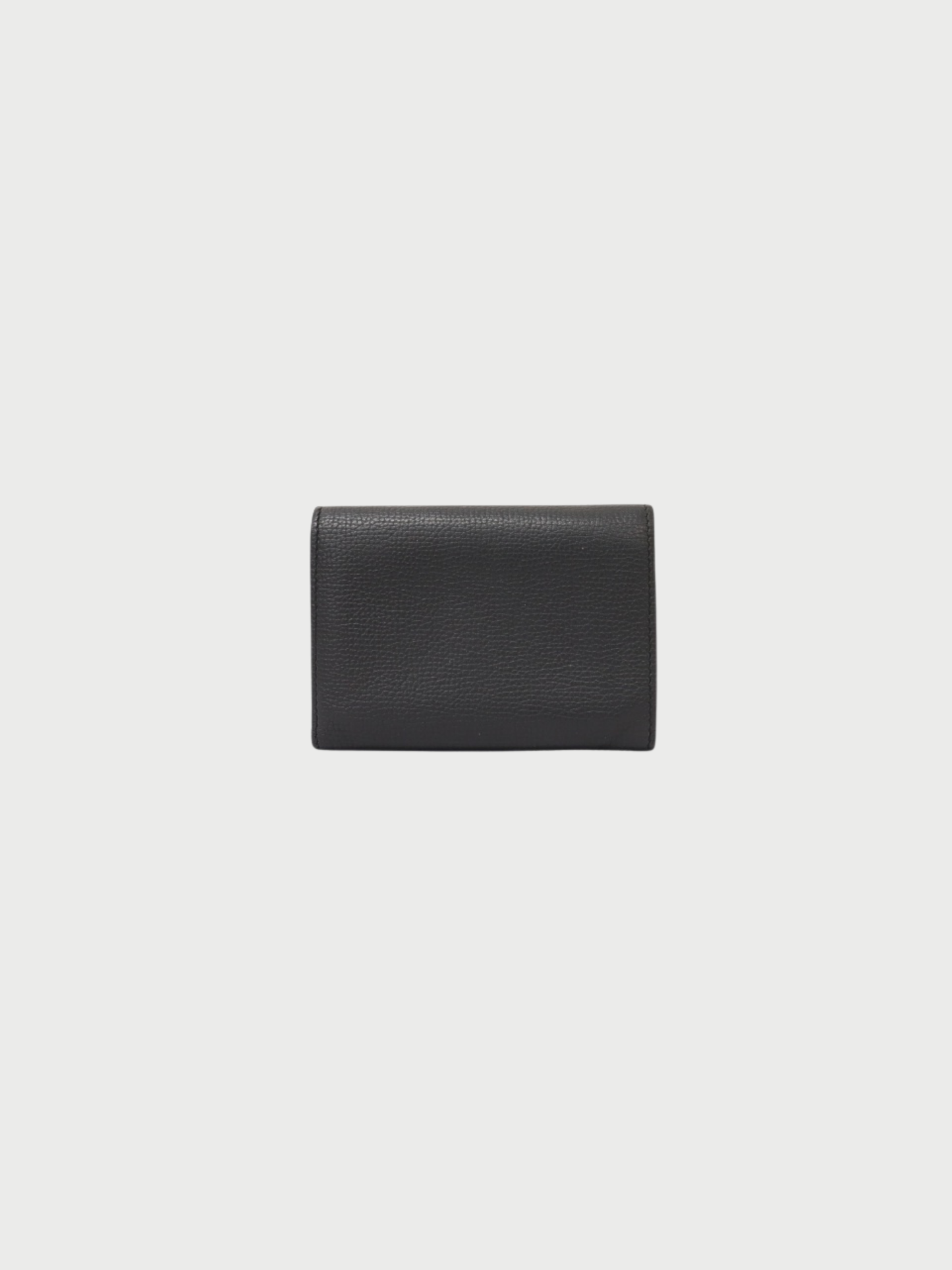 Loewe 2020s Black Leather Trifold Compact Wallet