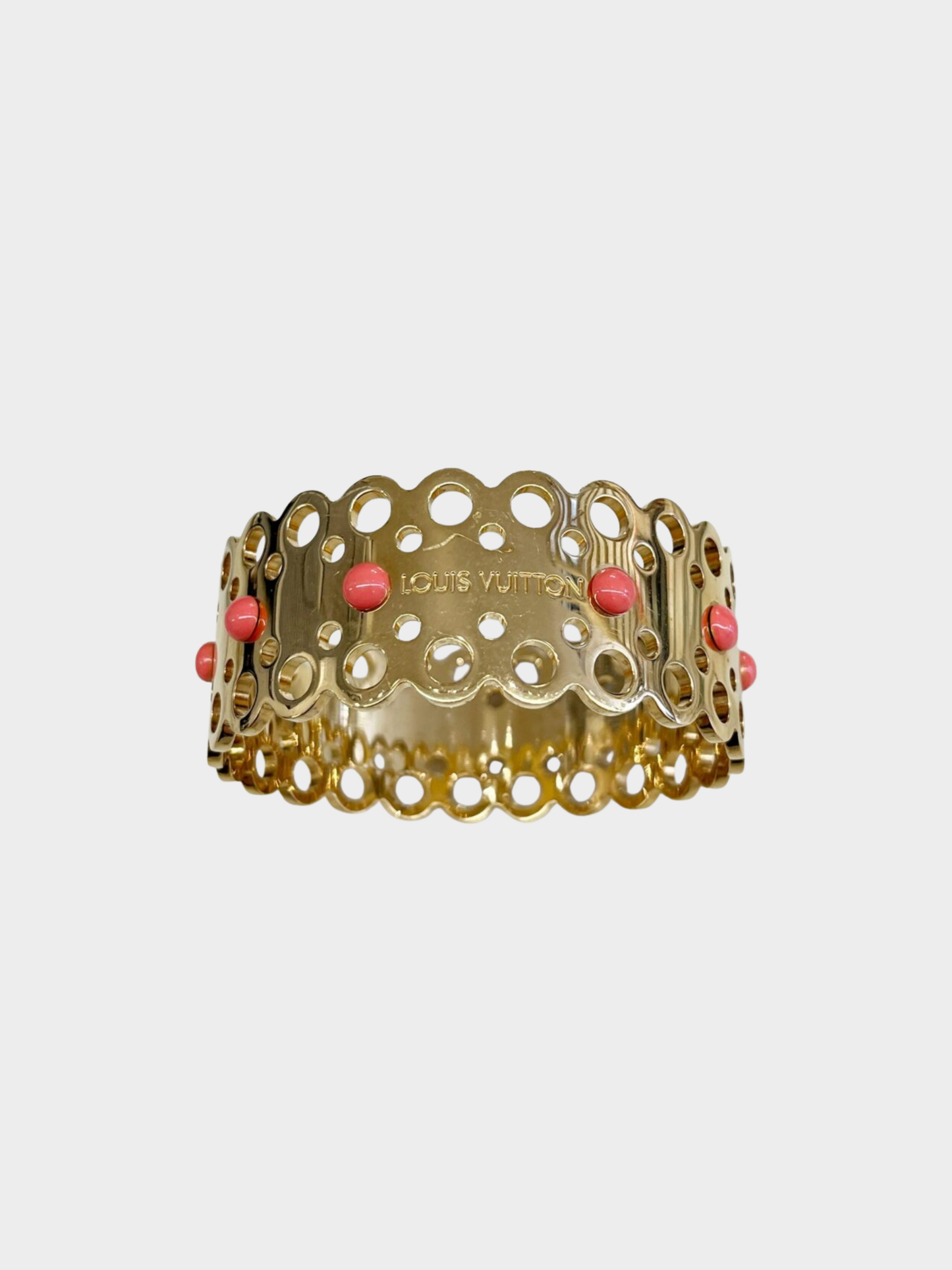 Louis Vuitton 2000s Gold Hide and Seek Bracelet