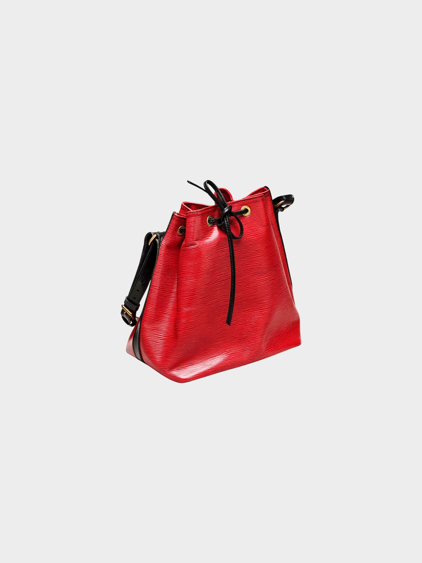 Louis Vuitton 1990s Red and Black Epi Noé Handbag