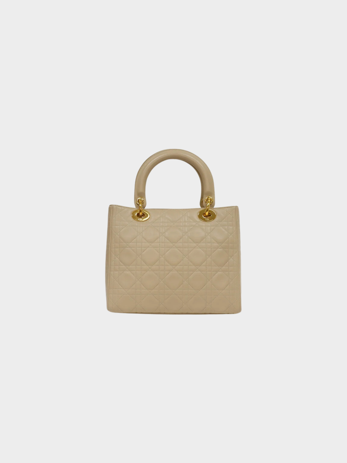 Christian Dior 2000s Ivory Leather Lady Dior Handbag