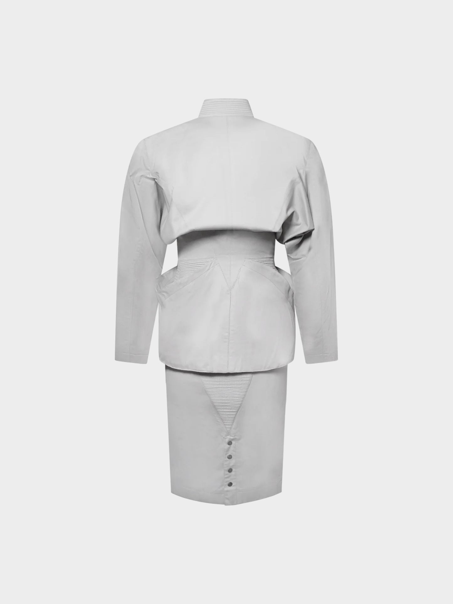 Azzedine Alaïa SS 1984 Grey Jacket and Skirt Set
