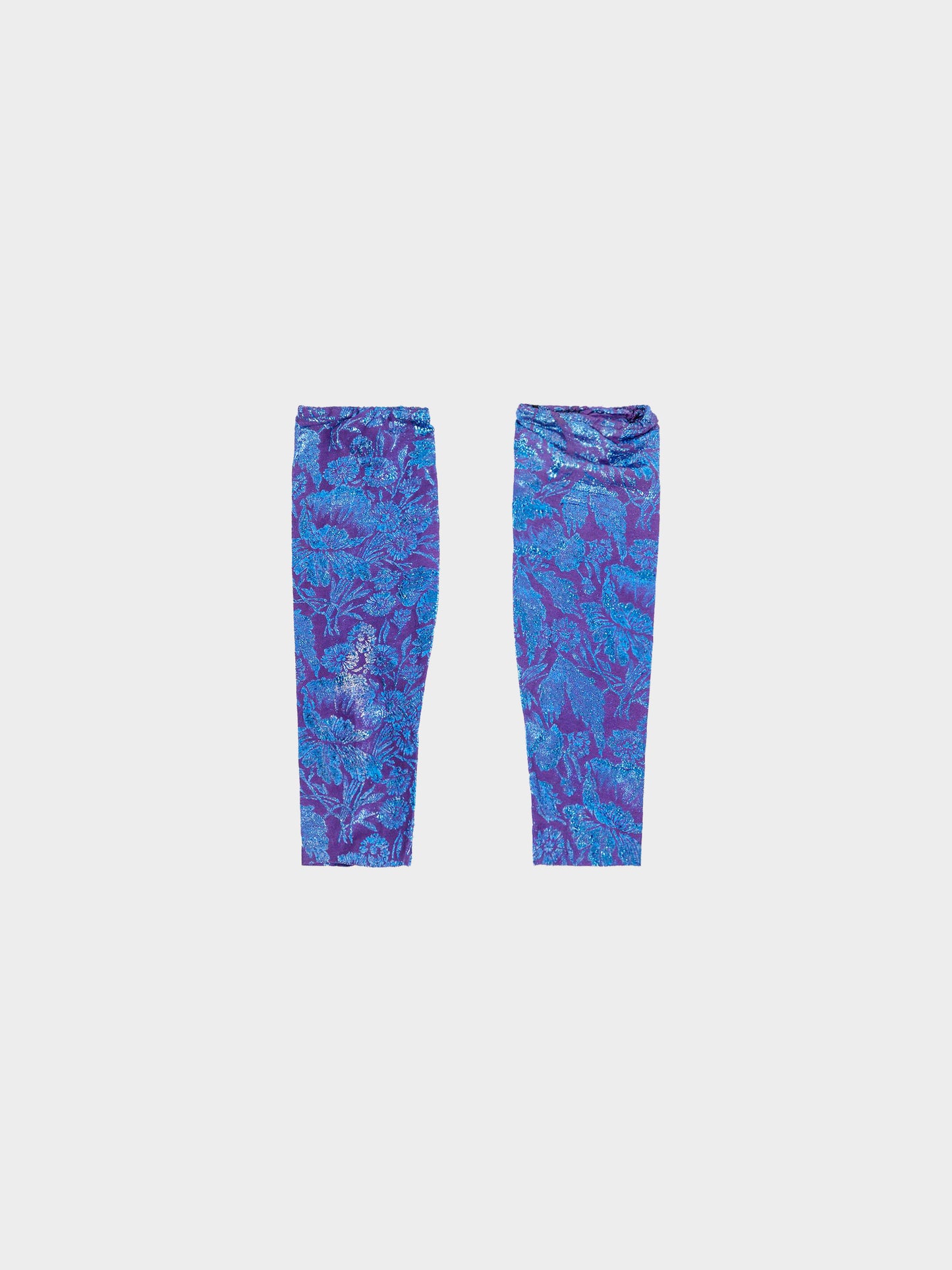 Loris Azzaro 1970s Blue and Purple Metallic Sheath Dress