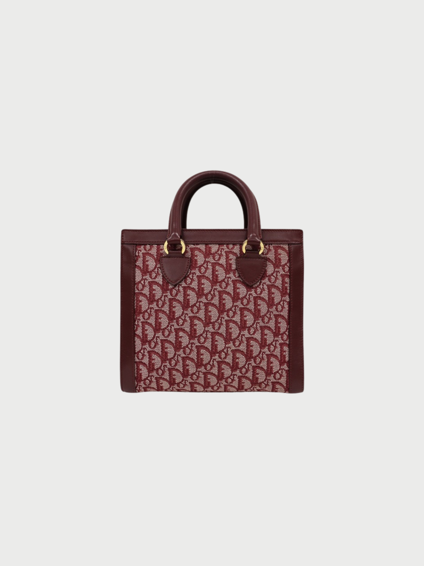 Christian Dior 2000s Bordeaux Trotter Canvas Leather Handbag