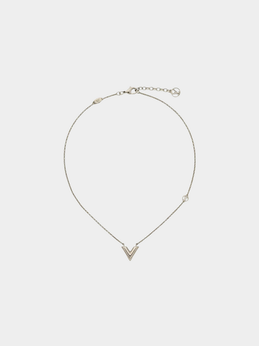 Louis Vuitton 2010s Silver Essential V Necklace
