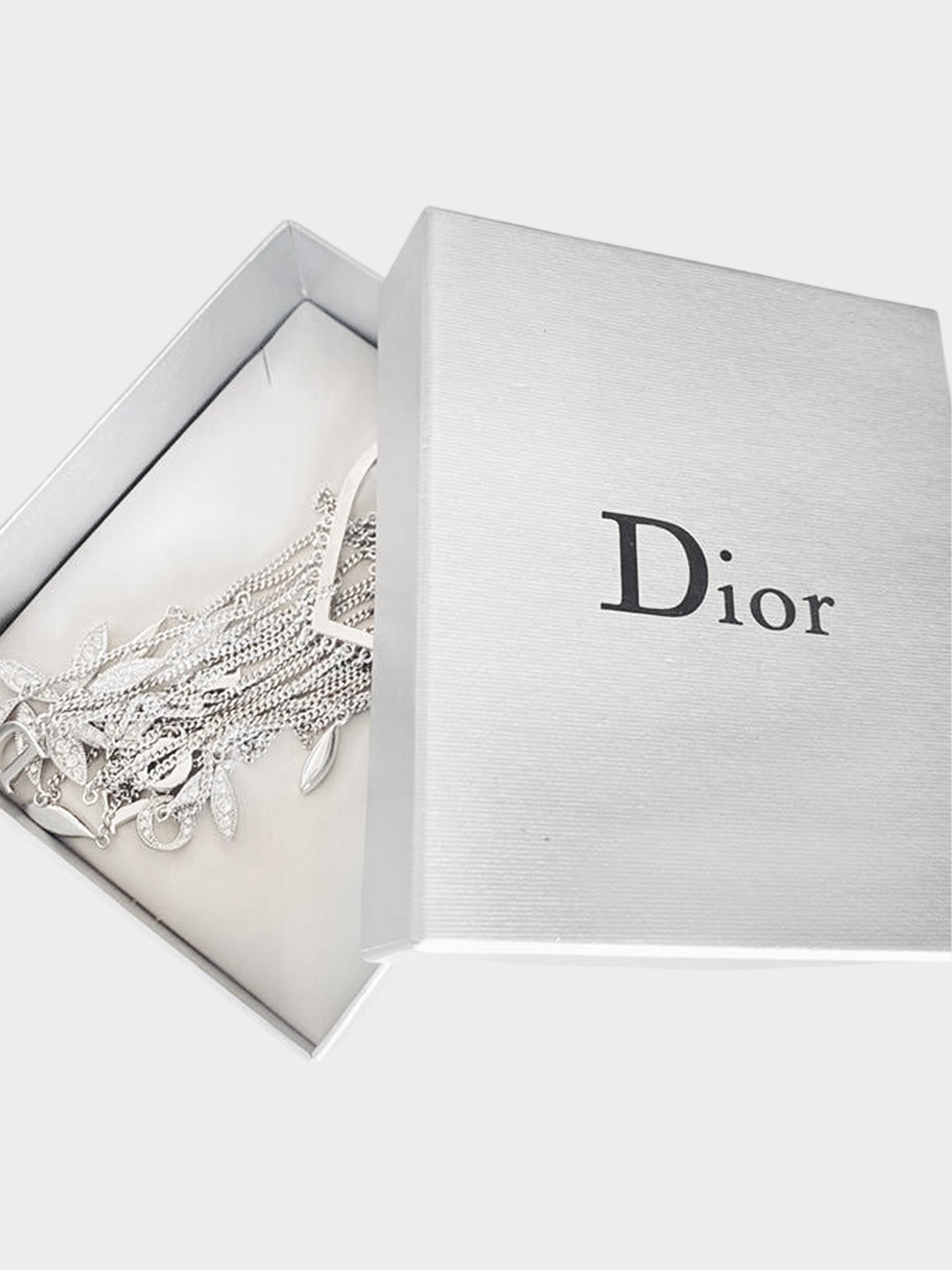 Christian Dior 2010s Heart Crystal Multichain Tassel Earrings