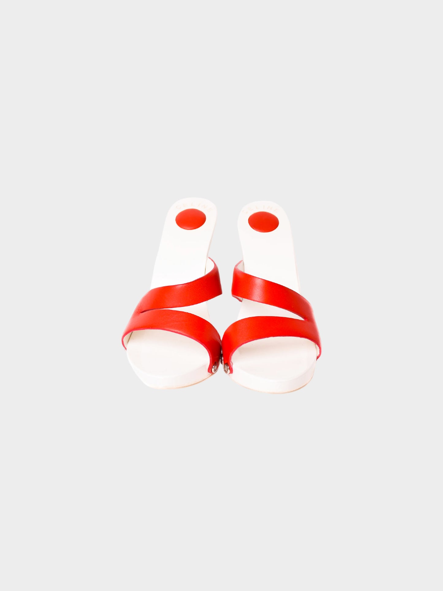 Celine 2000s Orange and White Heels