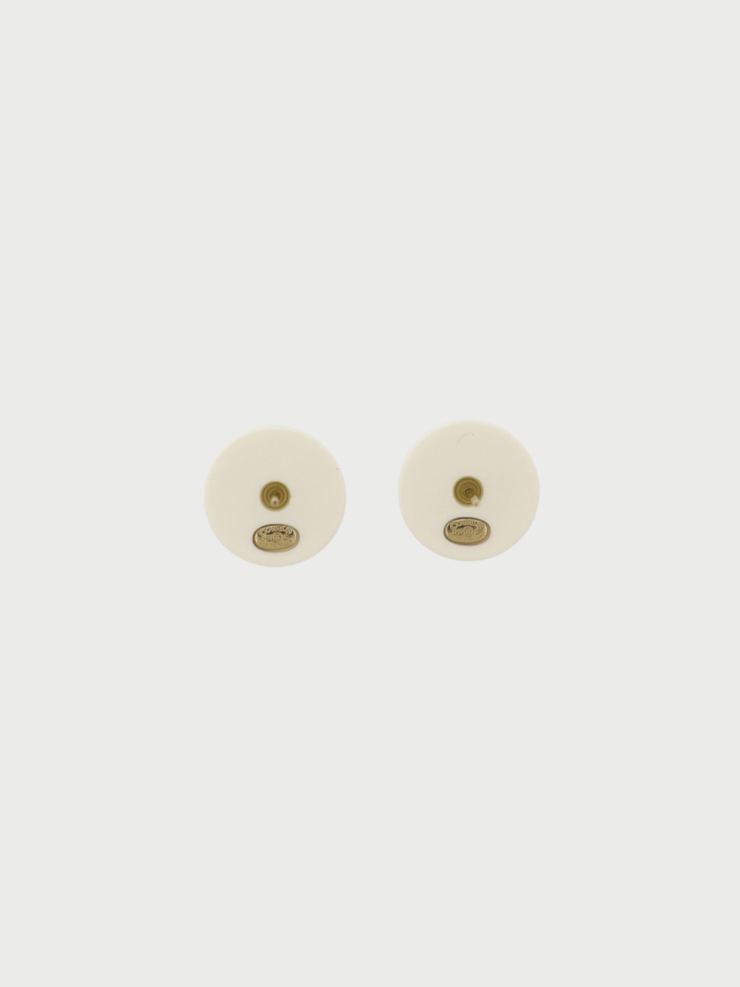 Chanel 2019 Gold Plated Metal Pearl COCO Round Earrings