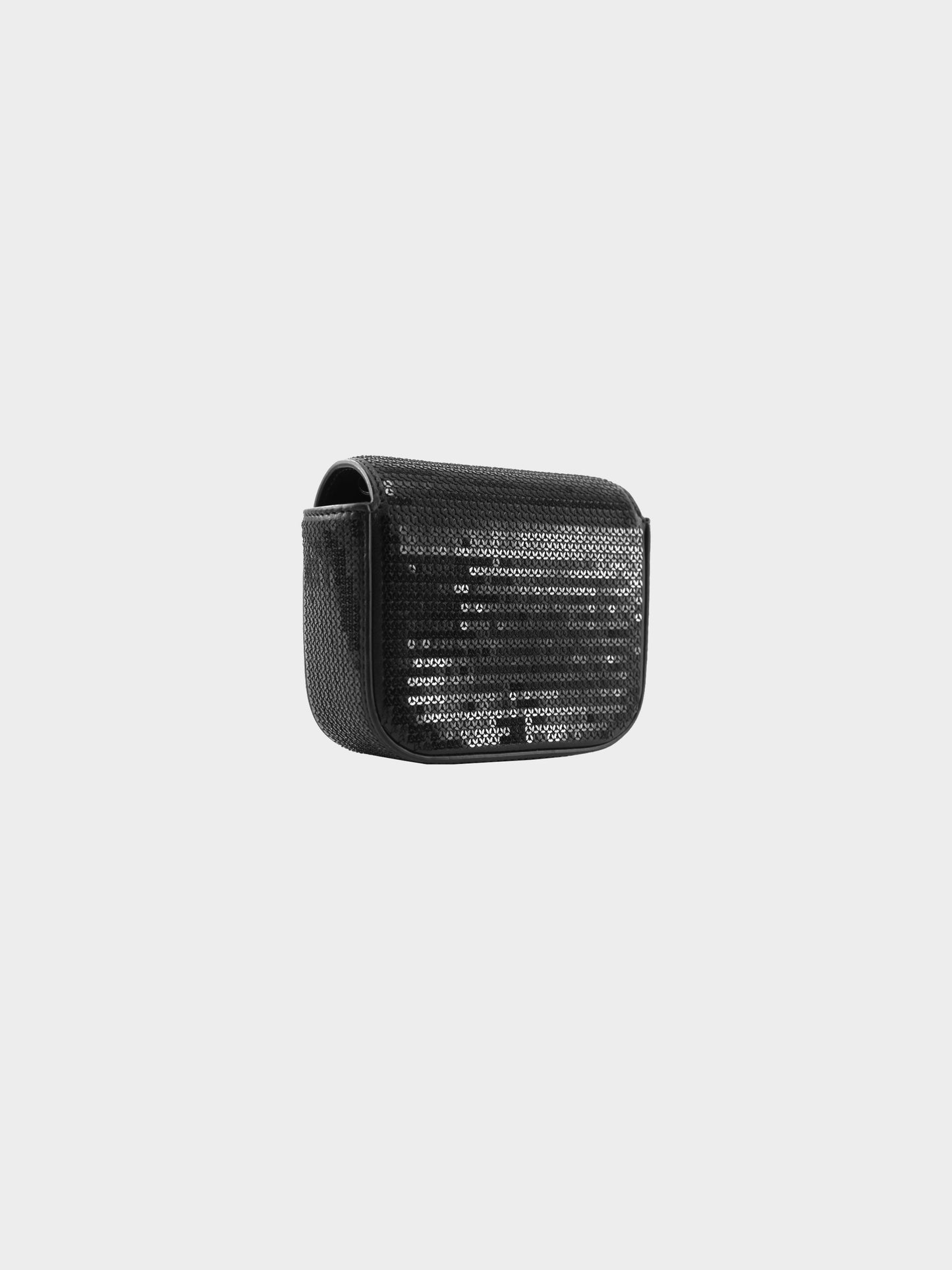 Celine 2022 Black Leather Sequin Mini Triomphe Bag