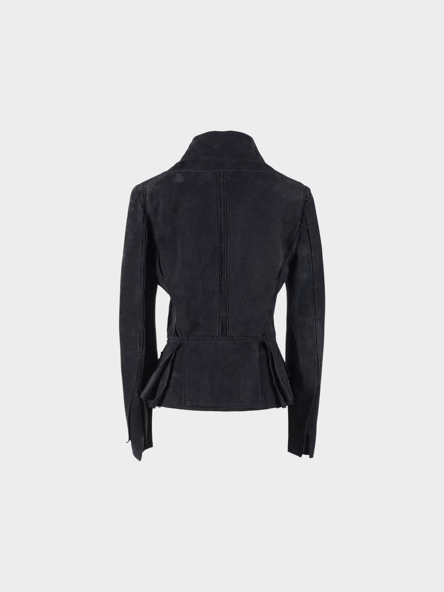 Yves Saint Laurent 2000s Rive Gauche Black Suede Jacket