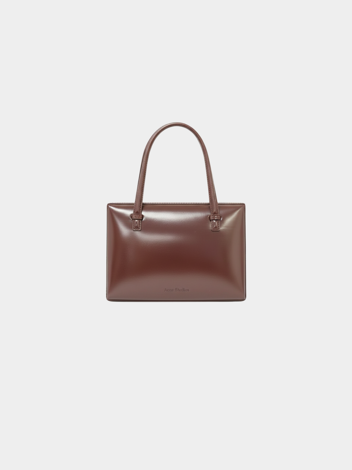 Loewe 2000s Bordeaux Calf Leather Logo Mini Handbag