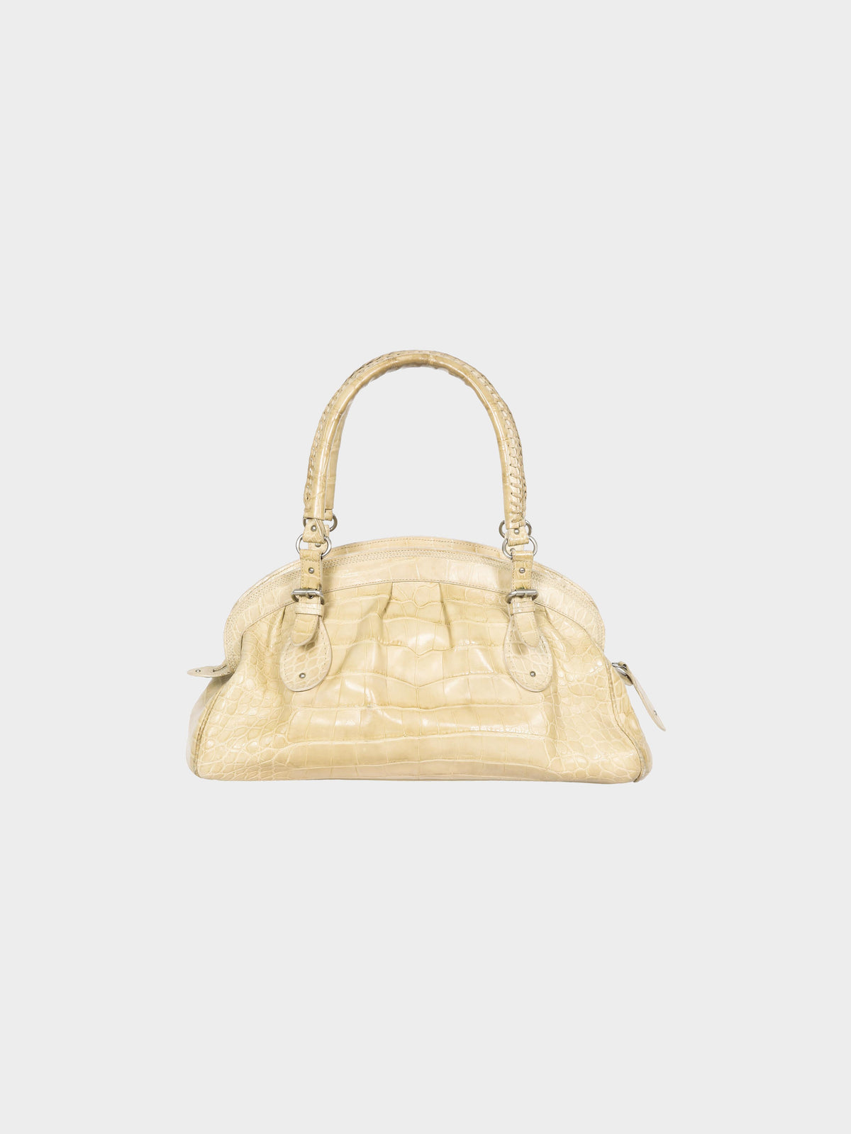 Christian Dior by John Galliano 2005 Beige Croc-embossed Leather 'My Dior' Bag