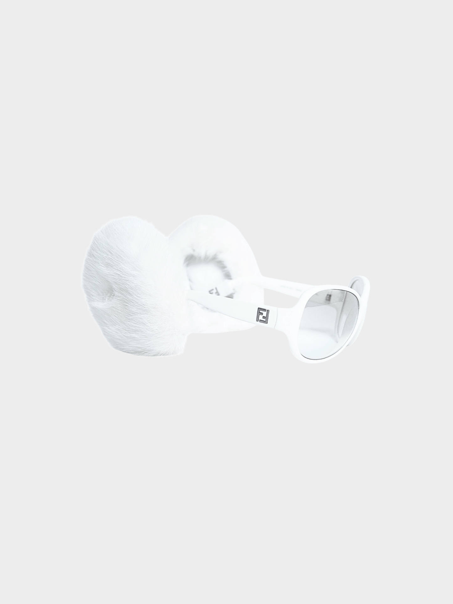 Fendi 2000s White Limited Edition Sunglass and Earmuffs Set