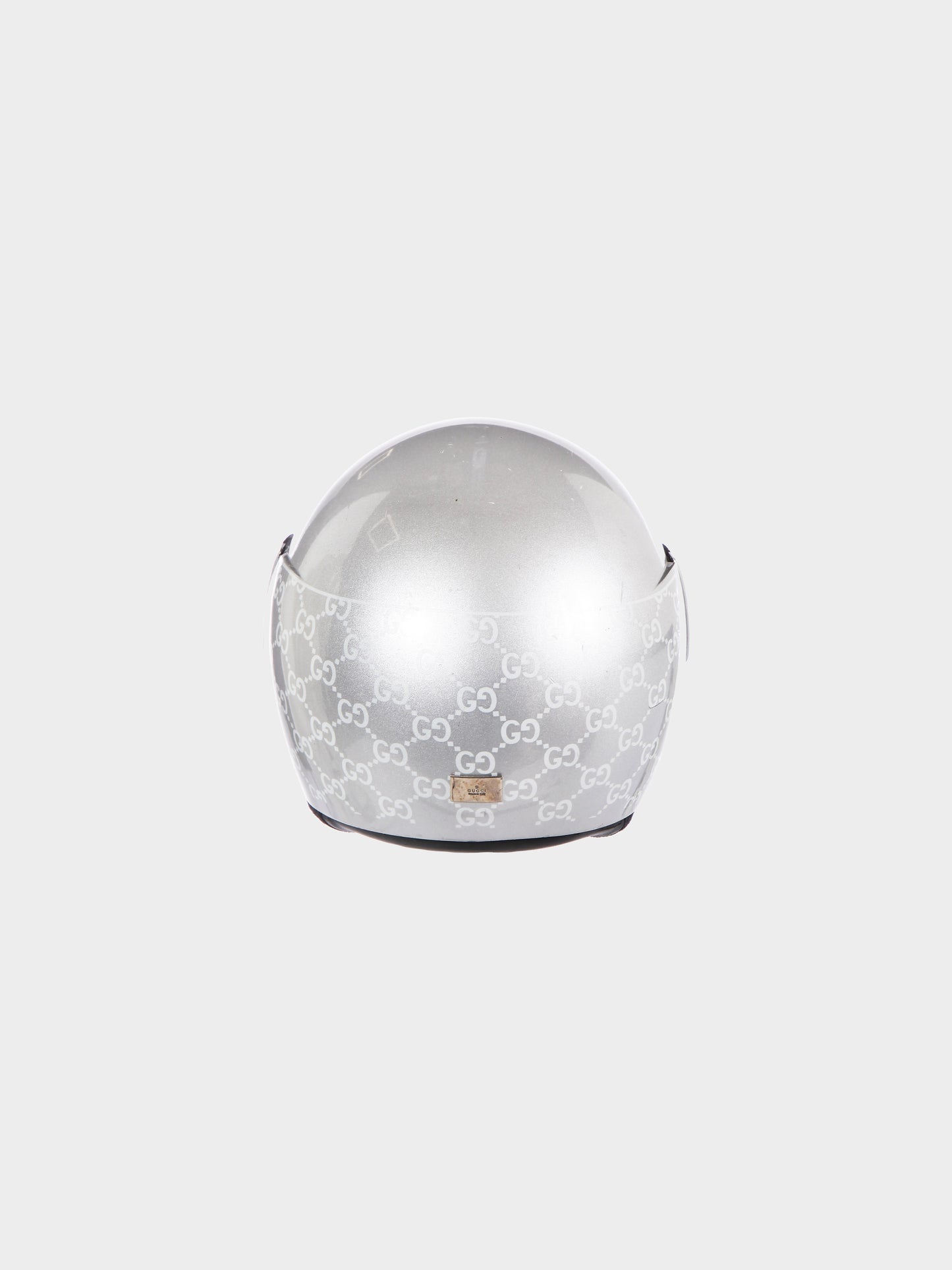 Gucci by Tom Ford 1997 Silver Fiber Glass 'Guccissima Crash' Helmet