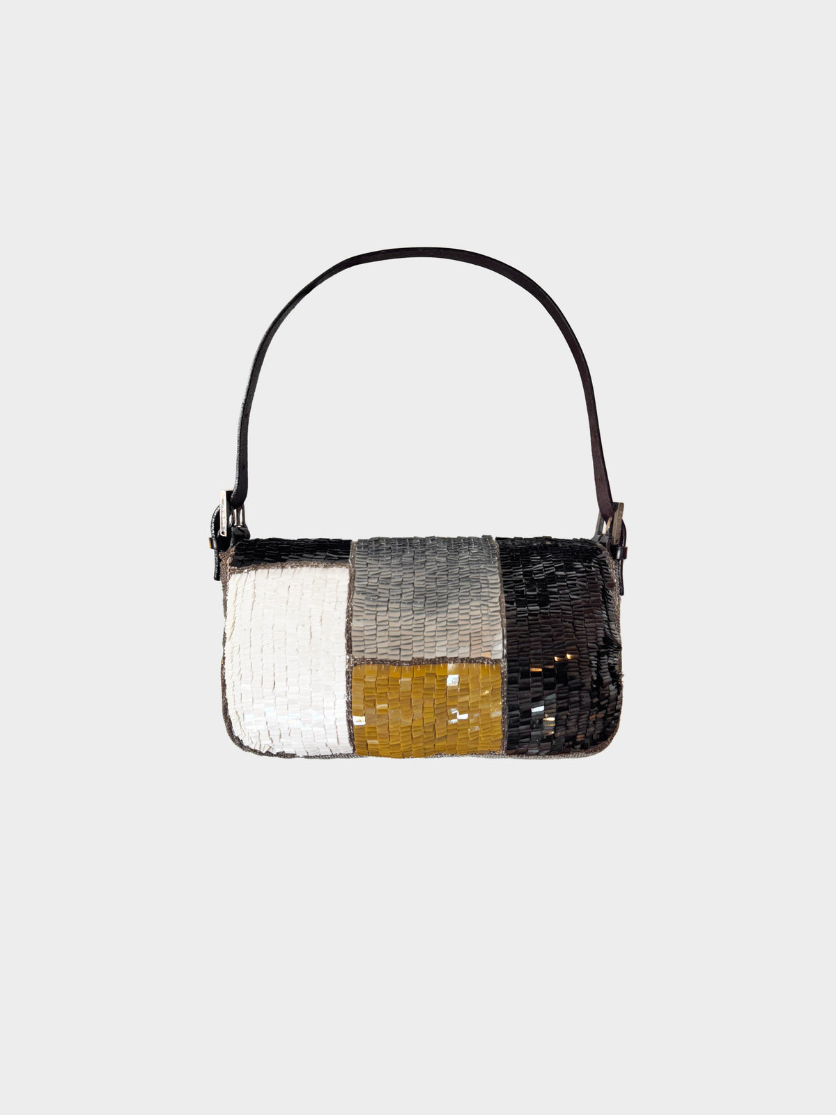 Fendi Late 1990s Multicolor Sequin Paillettes and Beaded Baguette