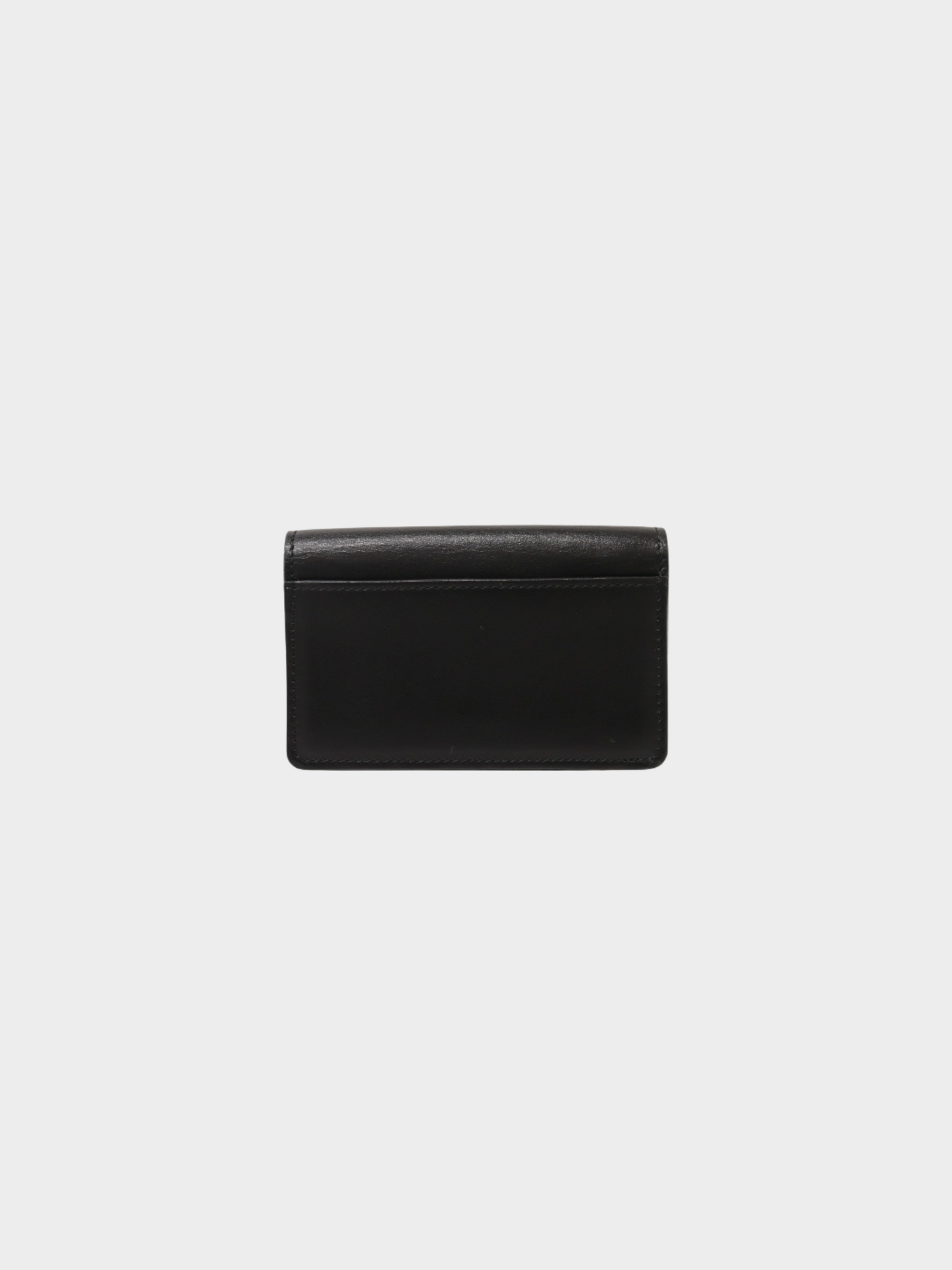Chloé 2020s Black Leather Logo Hardware Card Case