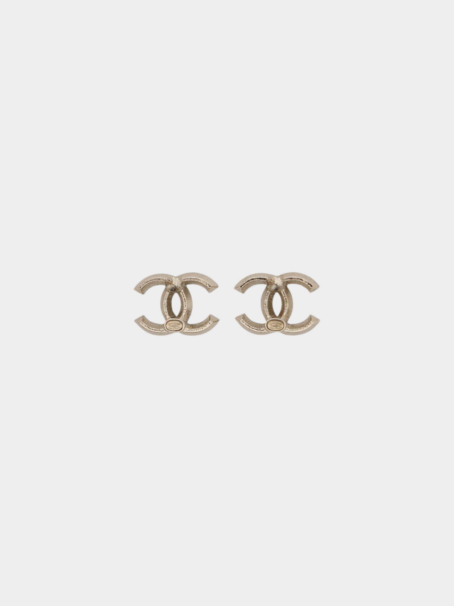 Chanel 1990s Silver COCO Rhinestone Earrings
