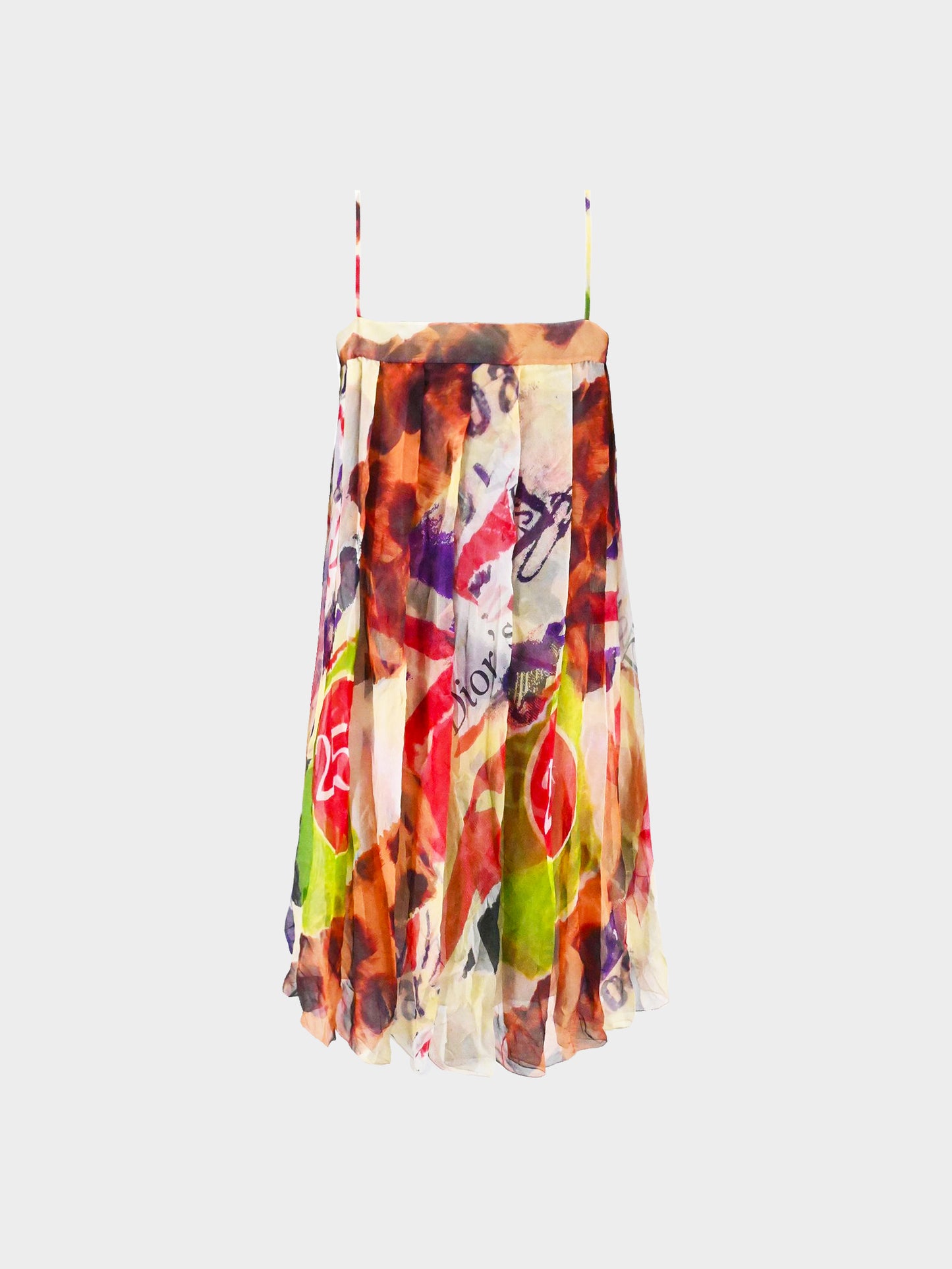 Christian Dior by John Galliano SS 2003 Victim 'Showgirls' Silk Chiffon Mini Dress